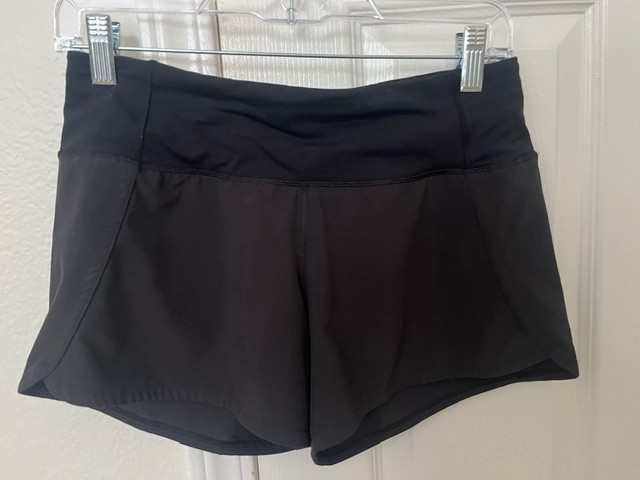 Lululemon Run Times Shorts, Black, Size 4, excellent condition Lululemon Run Times Shorts, Black, Size 4, excellent condition