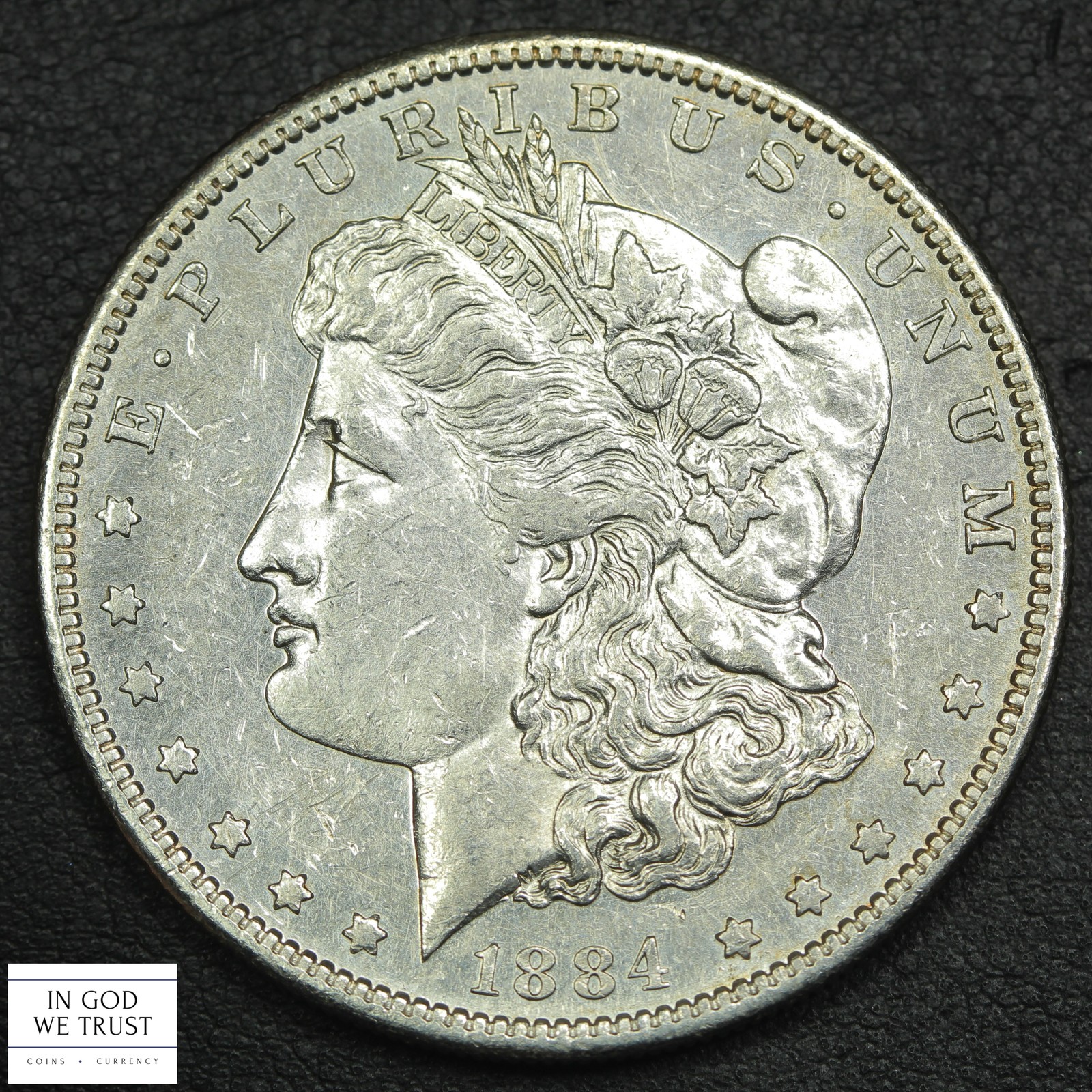 1884 S Morgan Silver Dollar $1 - Damage (CH AU Choice Almost UNC) 1884 S Morgan Silver Dollar $1 - Damage (CH AU Choice Almost UNC)