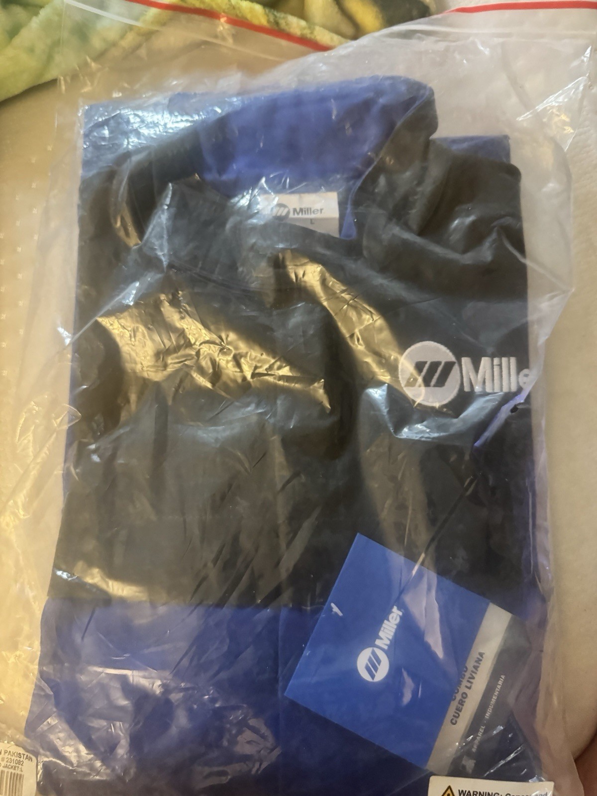 MILLER ELECTRIC 231082 Combo Weld Jkt,Royal/Blk,Ctn/Leather,L MILLER ELECTRIC 231082 Combo Weld Jkt,Royal/Blk,Ctn/Leather,L