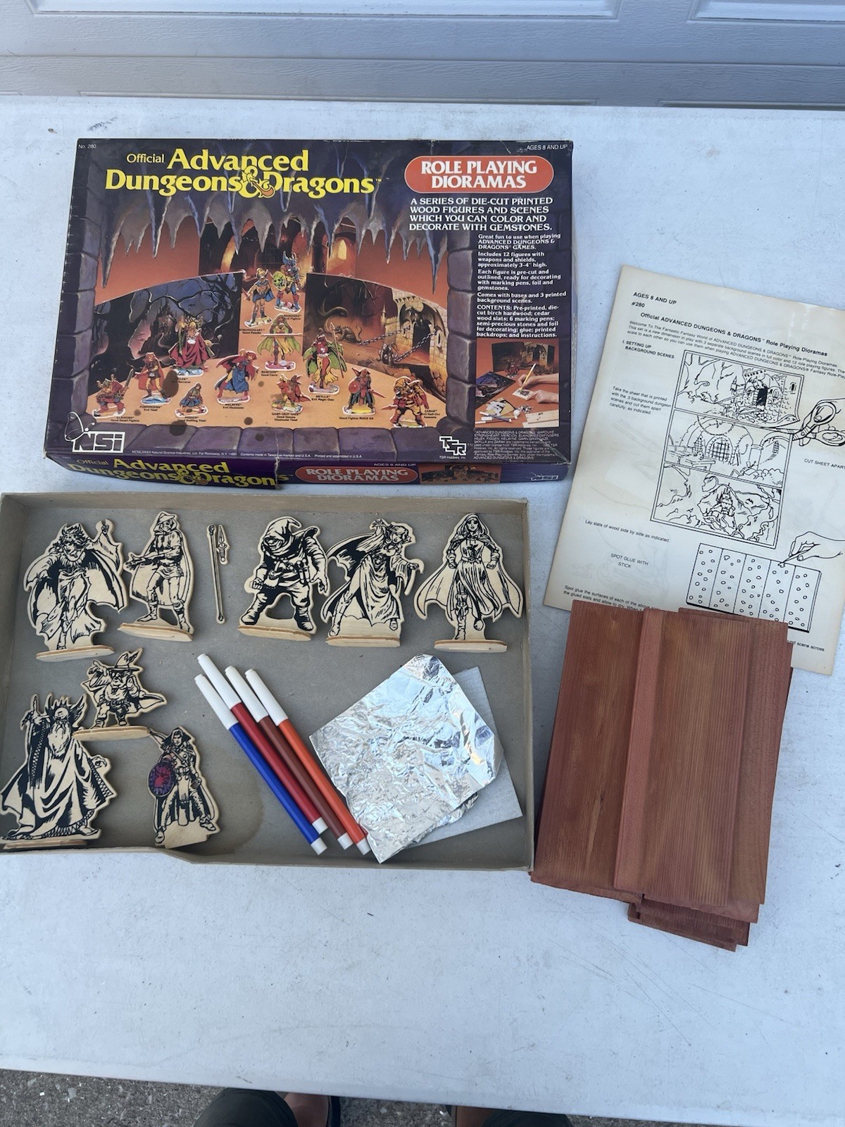 vintage Advanced Dungeons & Dragons Role Playing Dioramas NSi TSR Incomplete