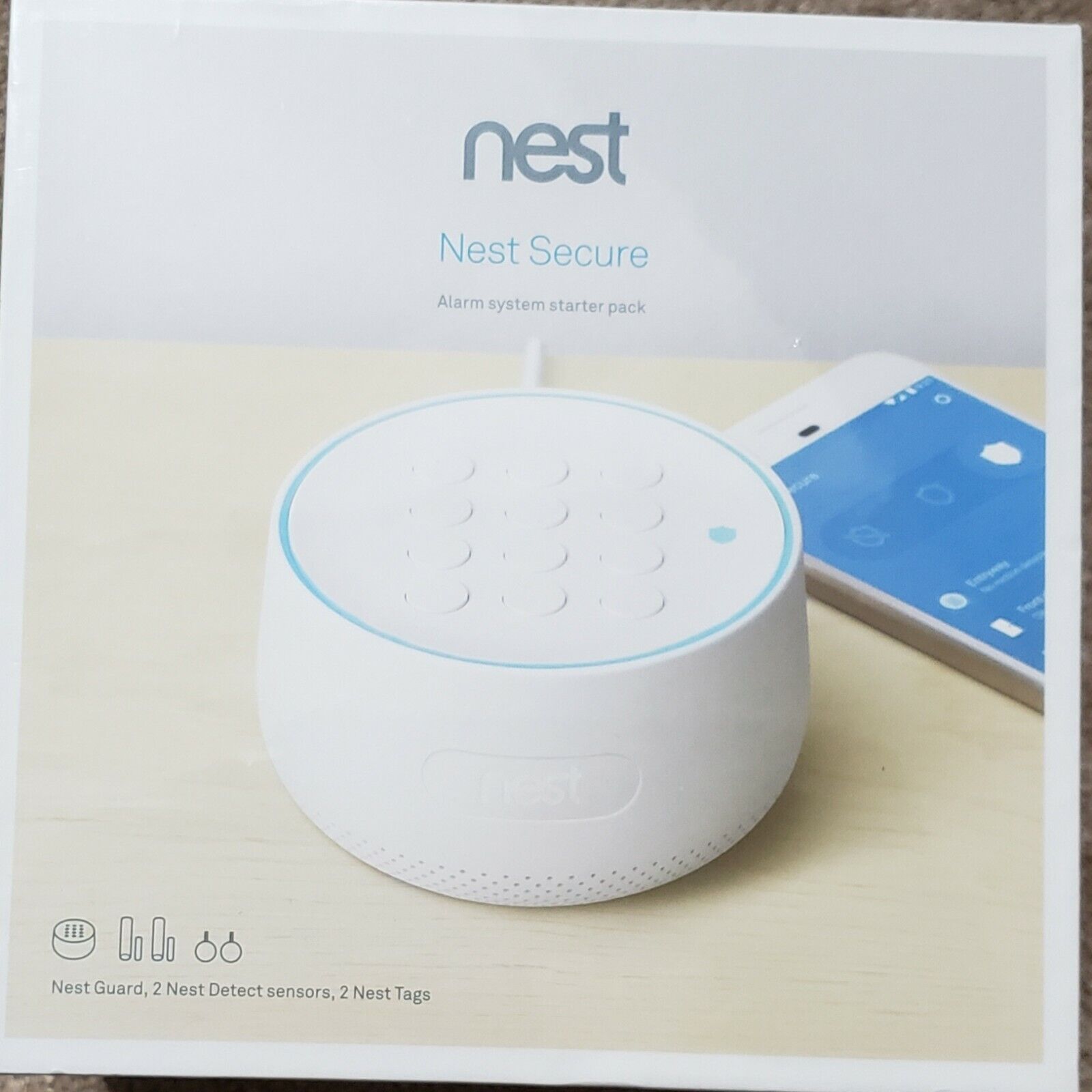 Google H1500ES Nest Secure Alarm System Starter Pack New