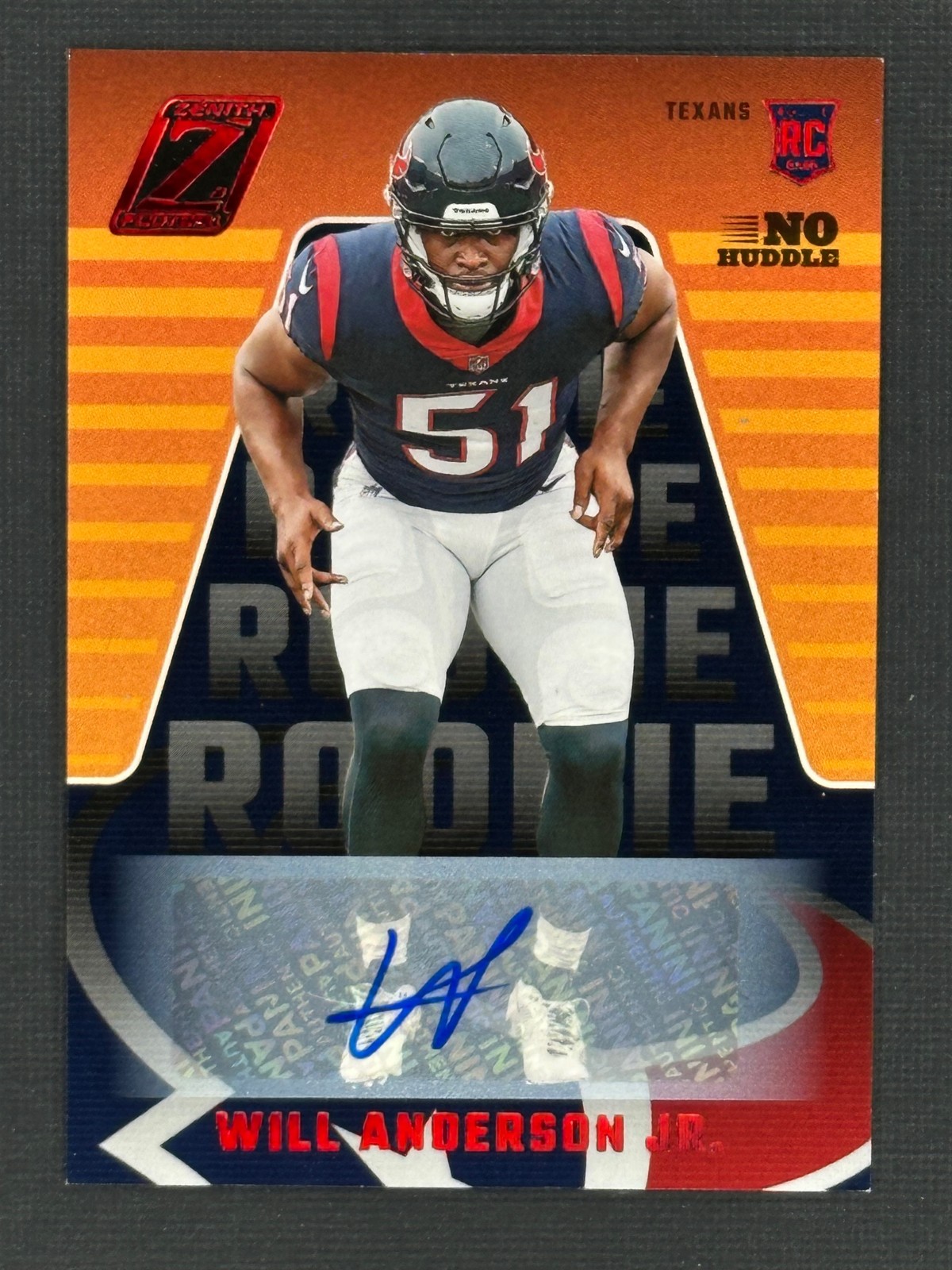 2023 Panini Zenith #196 Will Anderson Jr. Autographs No Huddle 2023 Panini Zenith #196 Will Anderson Jr. Autographs No Huddle