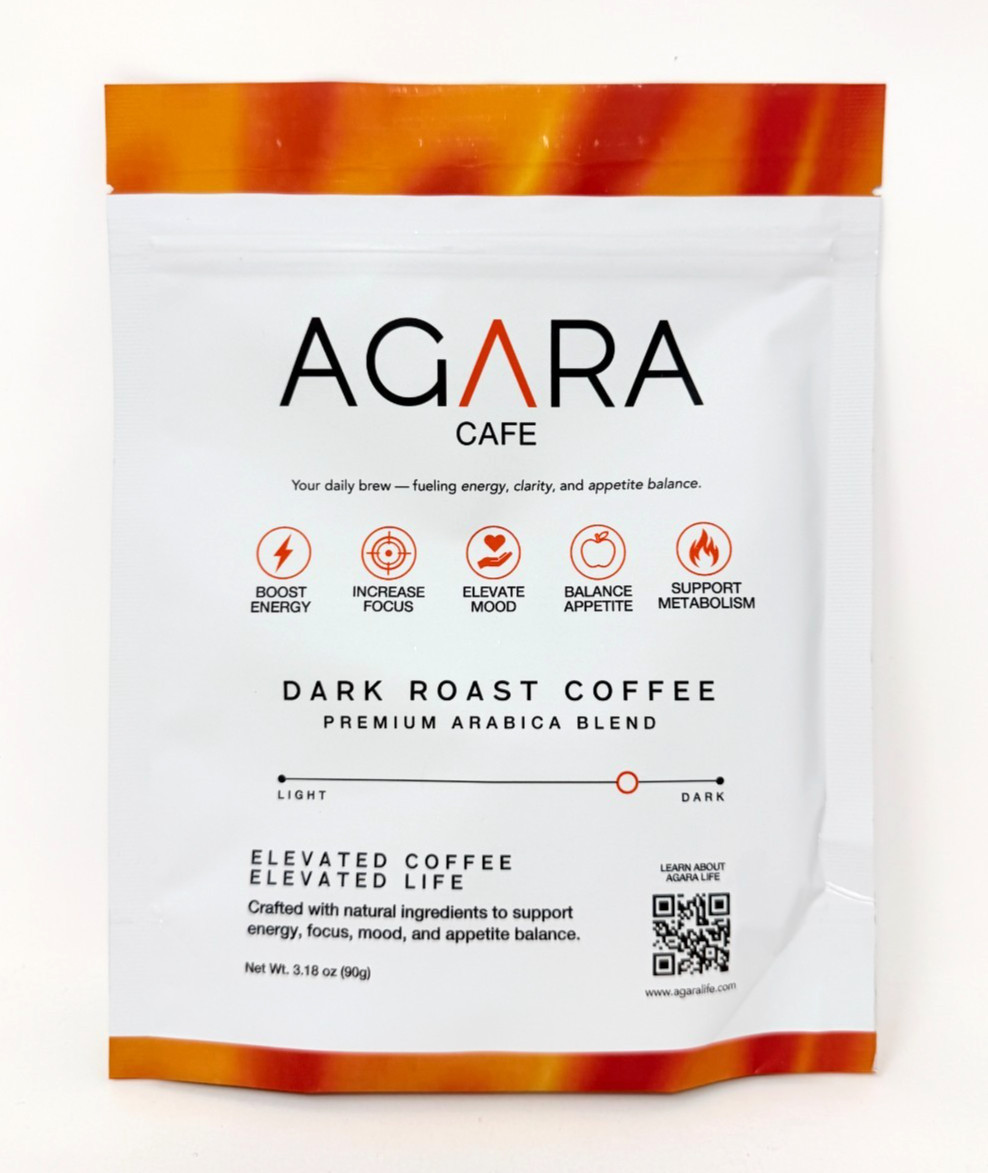 AGARA CAFE Weight Loss Focus & Energy Dark Roast Coffee Premium Arabica Blend