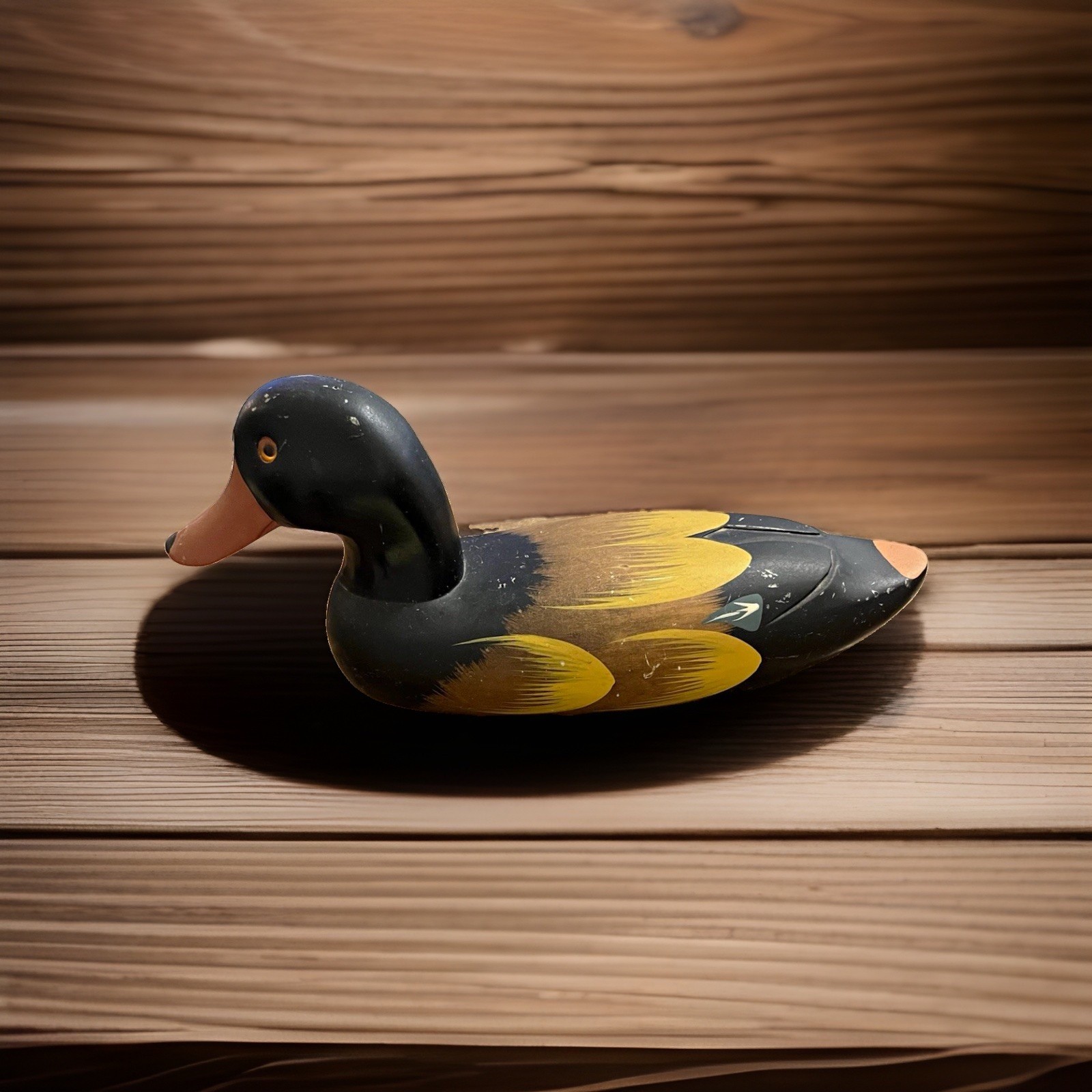 Vtg Hand Painted Wood Duck Decoy Glass Eyes Figurine Rustic Cabin Country Decor Vtg Hand Painted Wood Duck Decoy Glass Eyes Figurine Rustic Cabin Country Decor