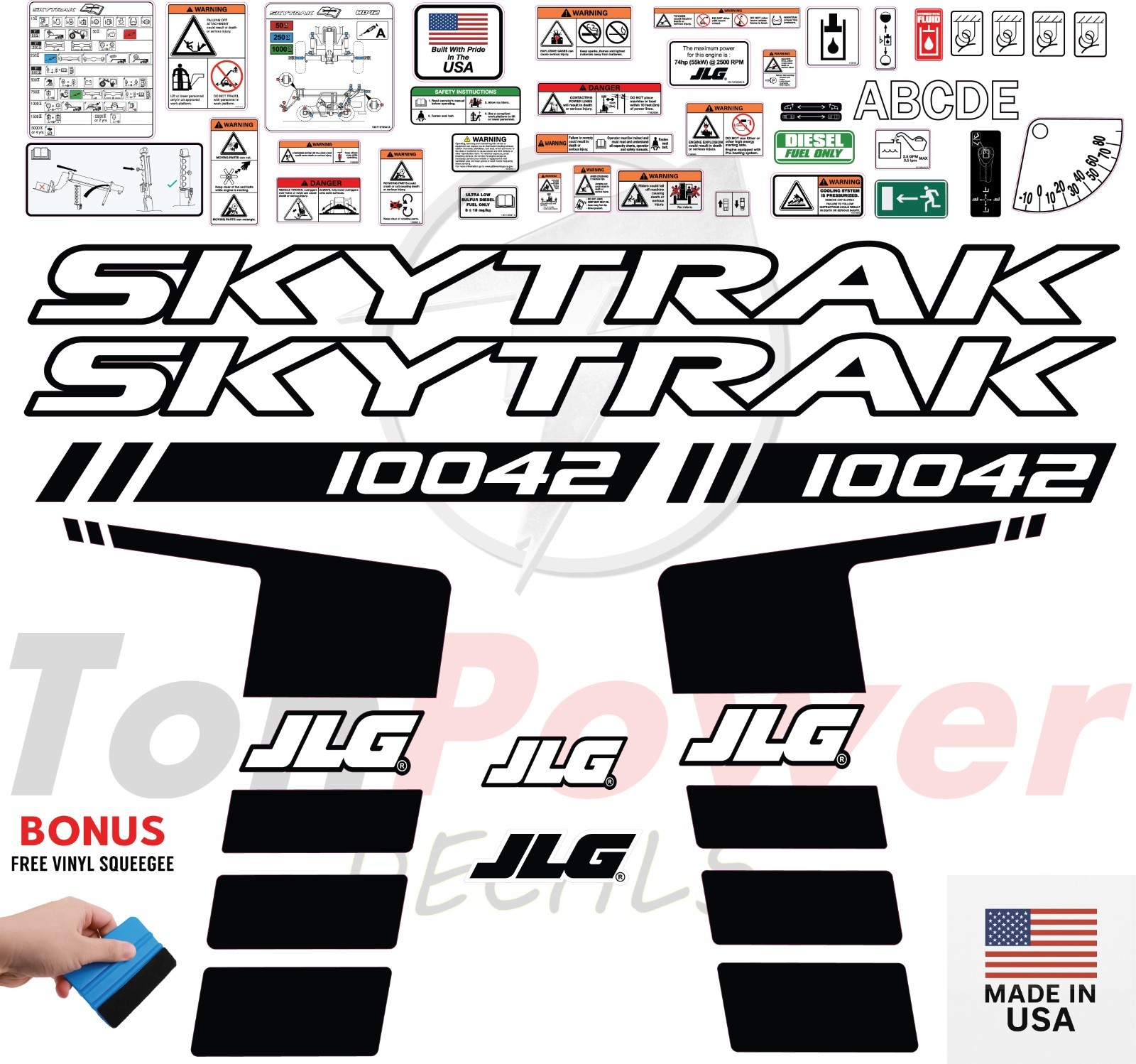 Fits JLG 10042 Decal Kit Telehandler - 8 YEAR OUTDOOR - 3M VINYL/FREE SHIPPING