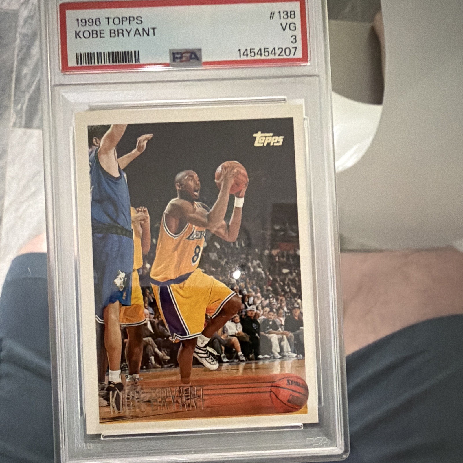 Topps 1996-97 Topps Kobe Bryant Los Angeles Lakers #138 Rookie PSA 3