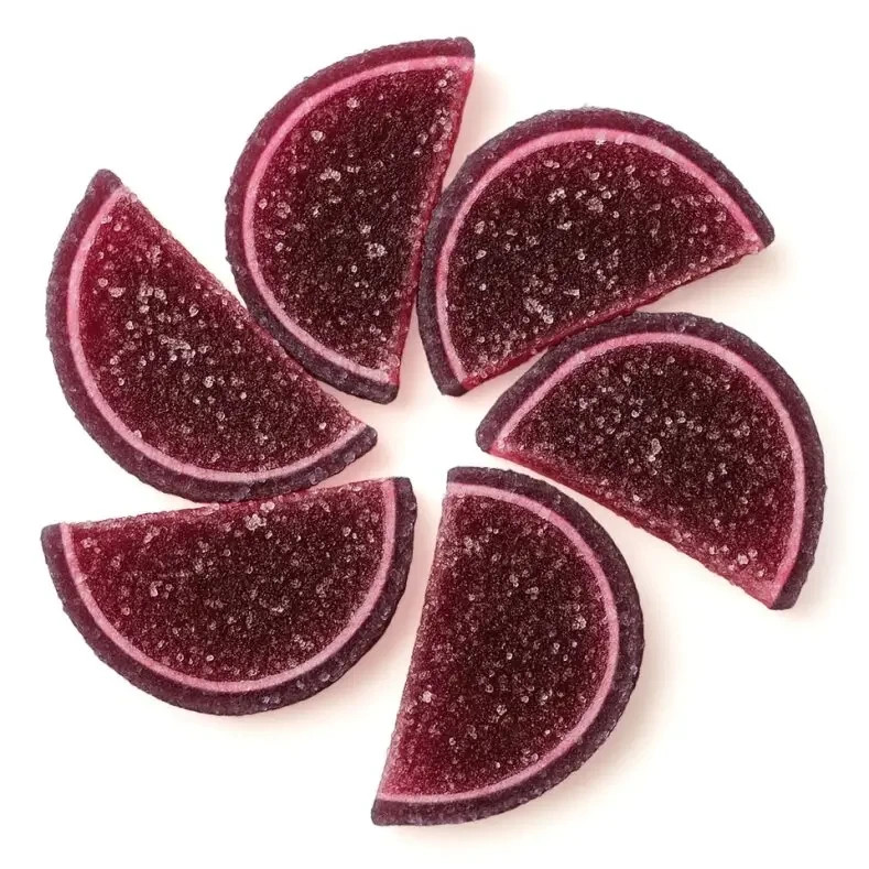 Black Cherry Jelly Fruit Slices – Gourmet Holiday Chewy Candy Party Treats