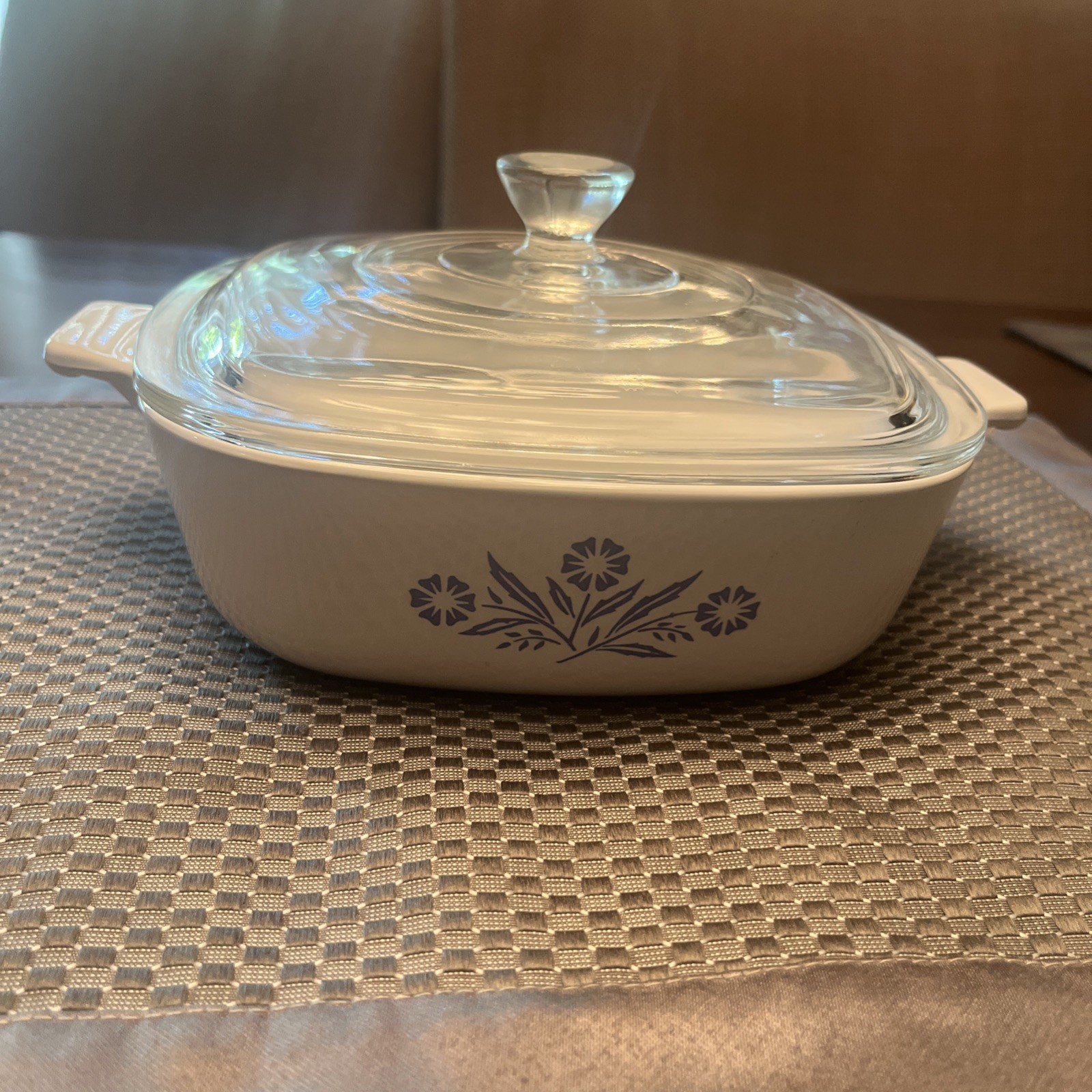 VTG Corning Ware 1 Qt Blue Cornflower Casserole Dish w/Lid P-1-B USA