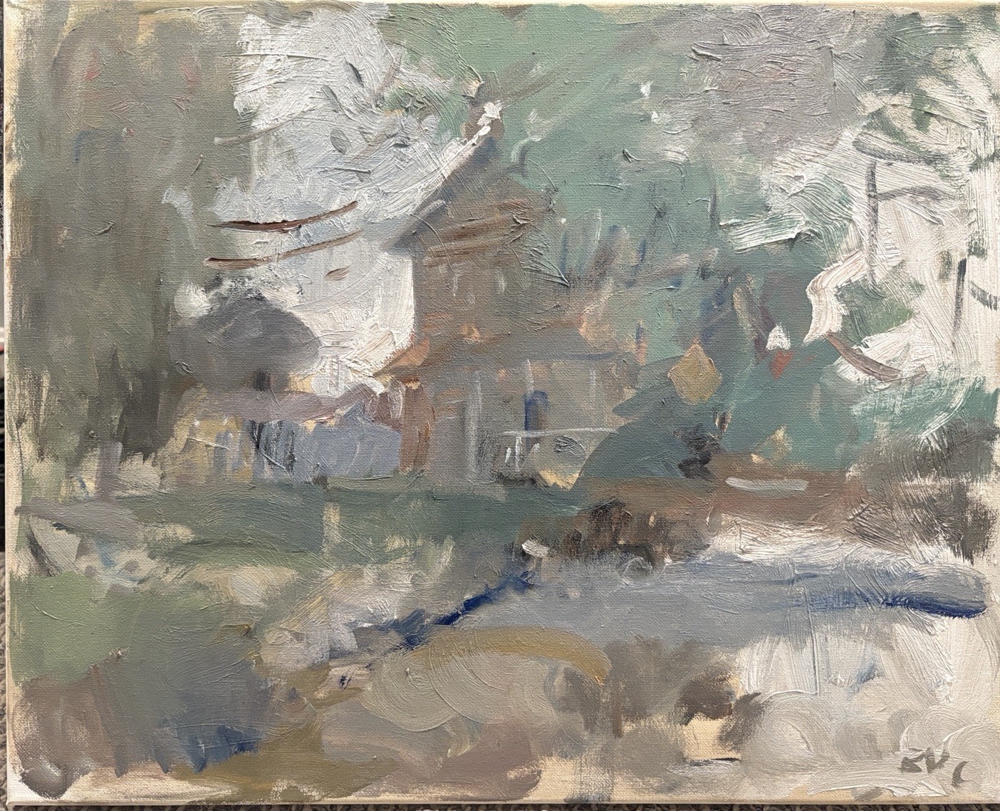 Impressionism Landscape Plein Air Original Oil Painting On Canvas 16”x20” Signed Impressionism Landscape Plein Air Original Oil Painting On Canvas 16”x20” Signed