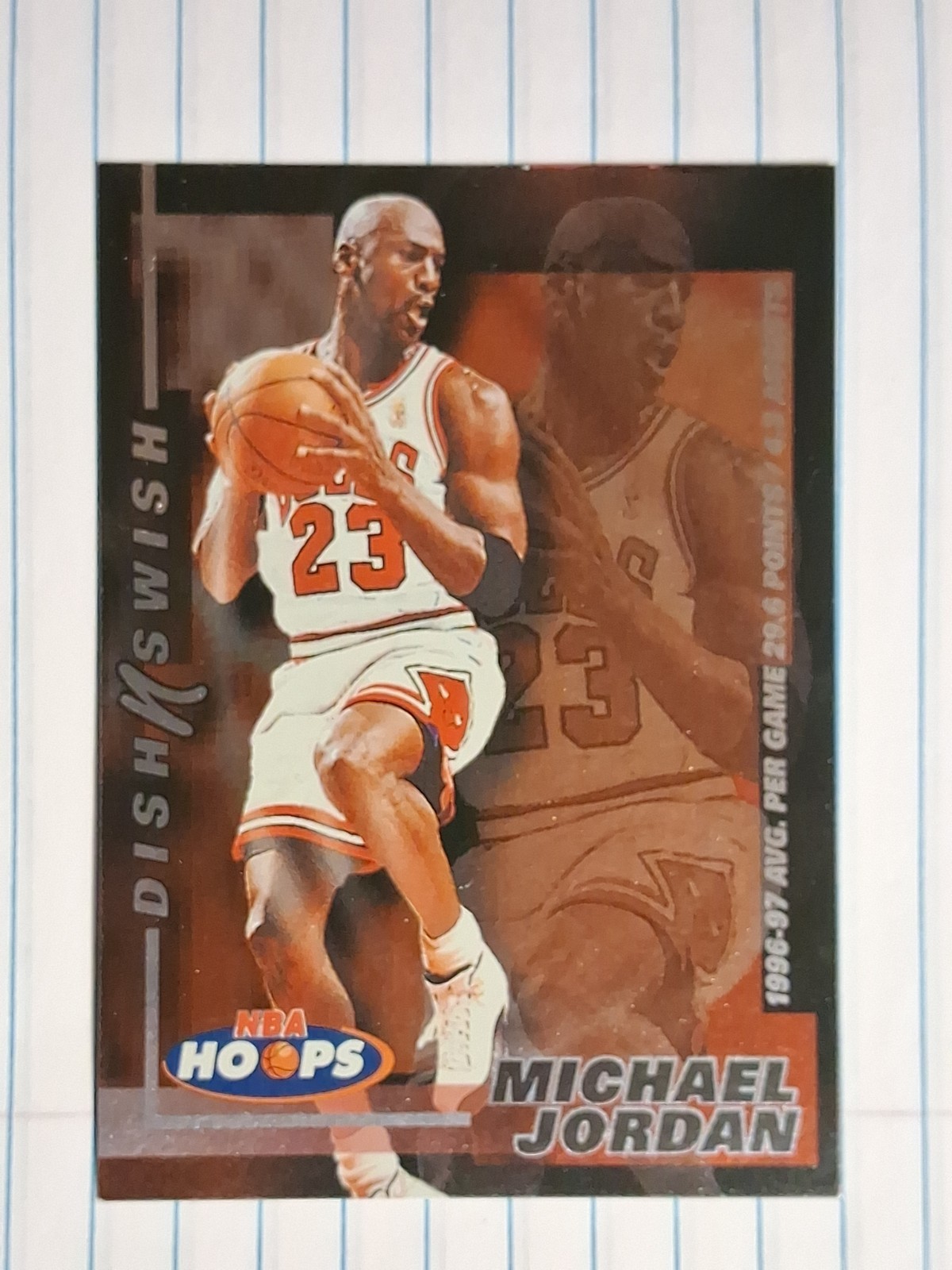 1997-98 NBA Hoops - Dish N Swish Michael Jordan #5 1997-98 NBA Hoops - Dish N Swish Michael Jordan #5