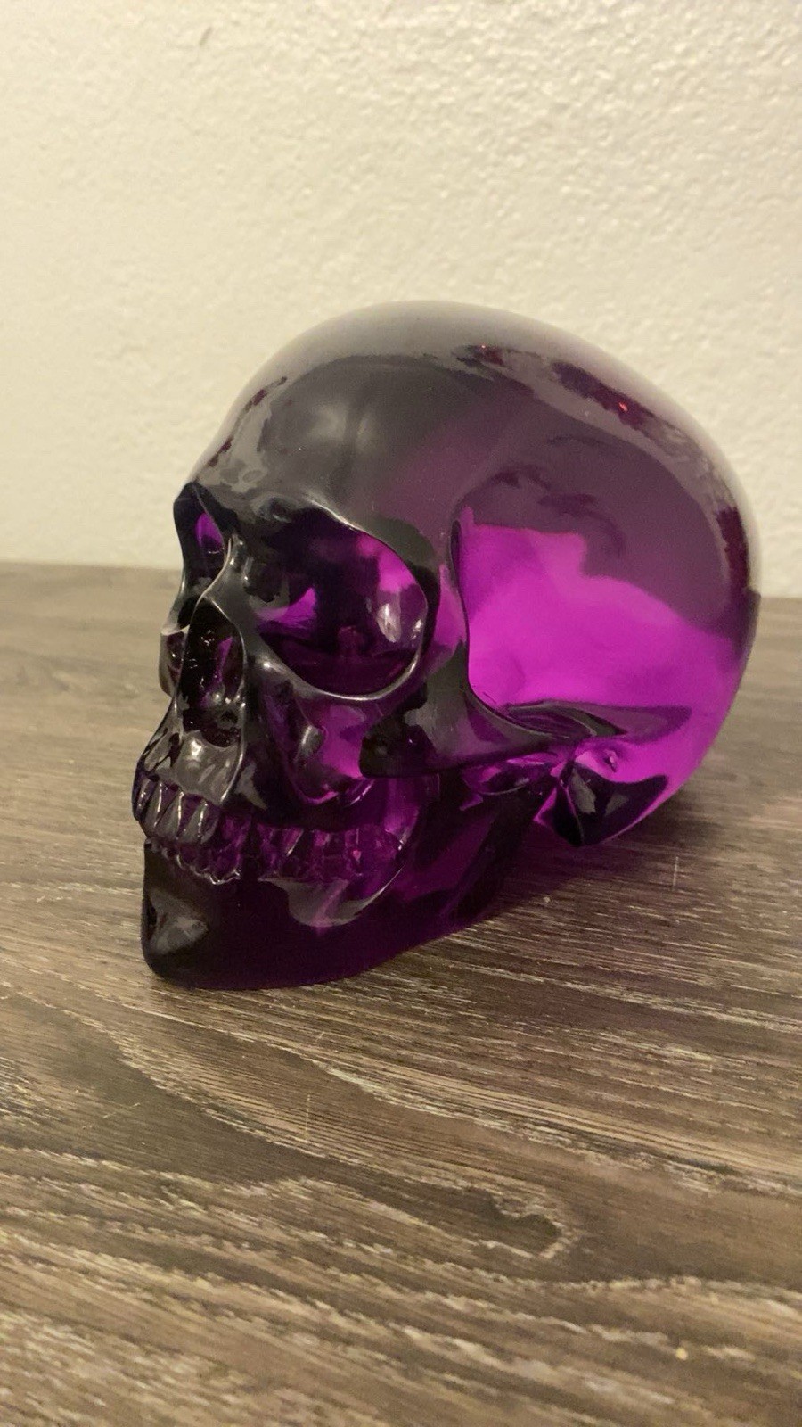 RARE 2.5 LB Amethyst Hand-Carved Crystal Skull – Realistic Gemstone Display