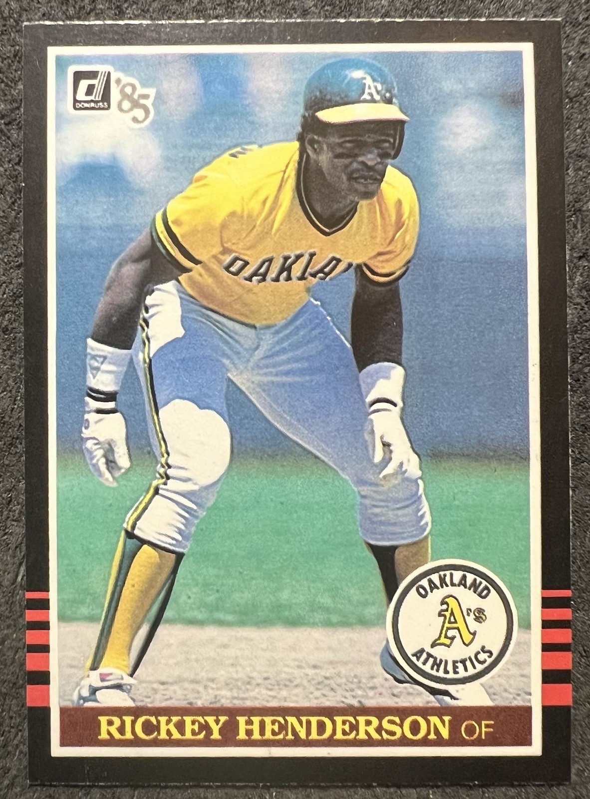1985 DONRUSS RICKEY HENDERSON (OAKLAND ATHLETICS) #176 NM