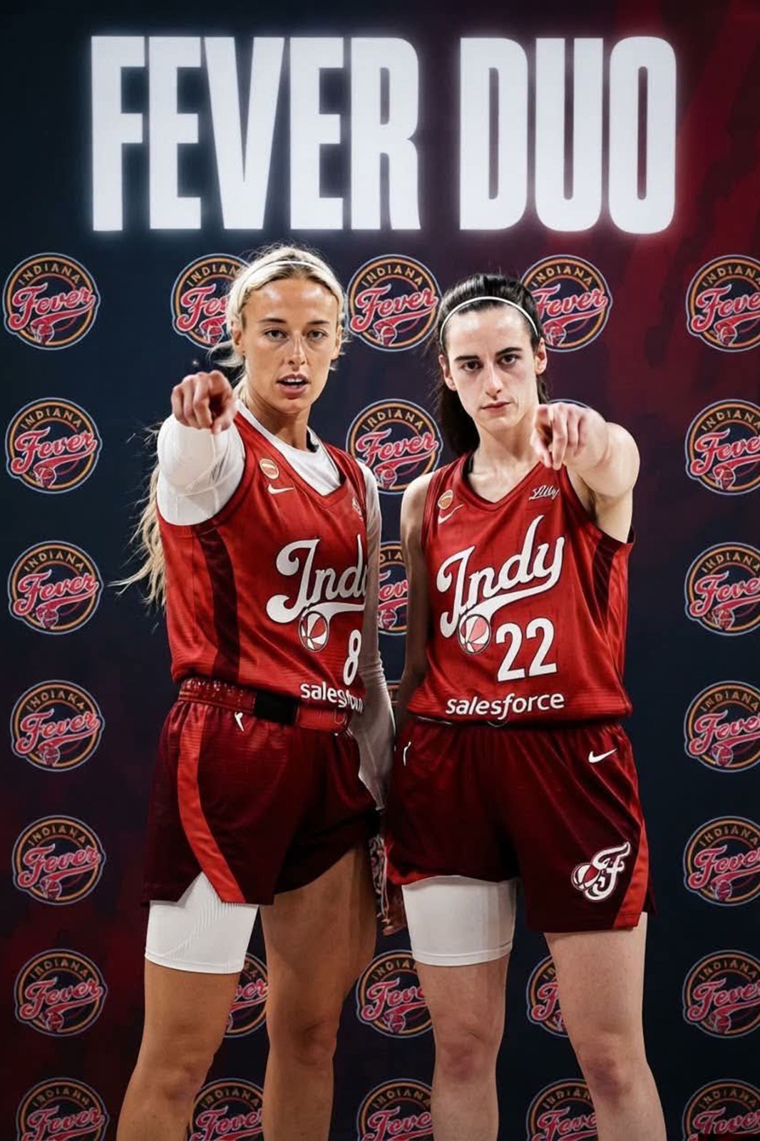 Caitlin Clark,Sophie Cunningham 4x6 Photo WNBA Indiana Fever Legends Caitlin Clark,Sophie Cunningham 4x6 Photo WNBA Indiana Fever Legends
