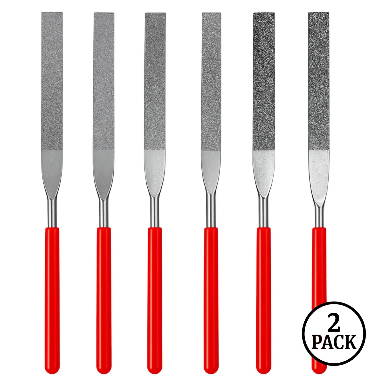 2 Pack ToolTreaux 6pc Diamond Coated Flat File Set, 40 to 600 Grit 2 Pack ToolTreaux 6pc Diamond Coated Flat File Set, 40 to 600 Grit