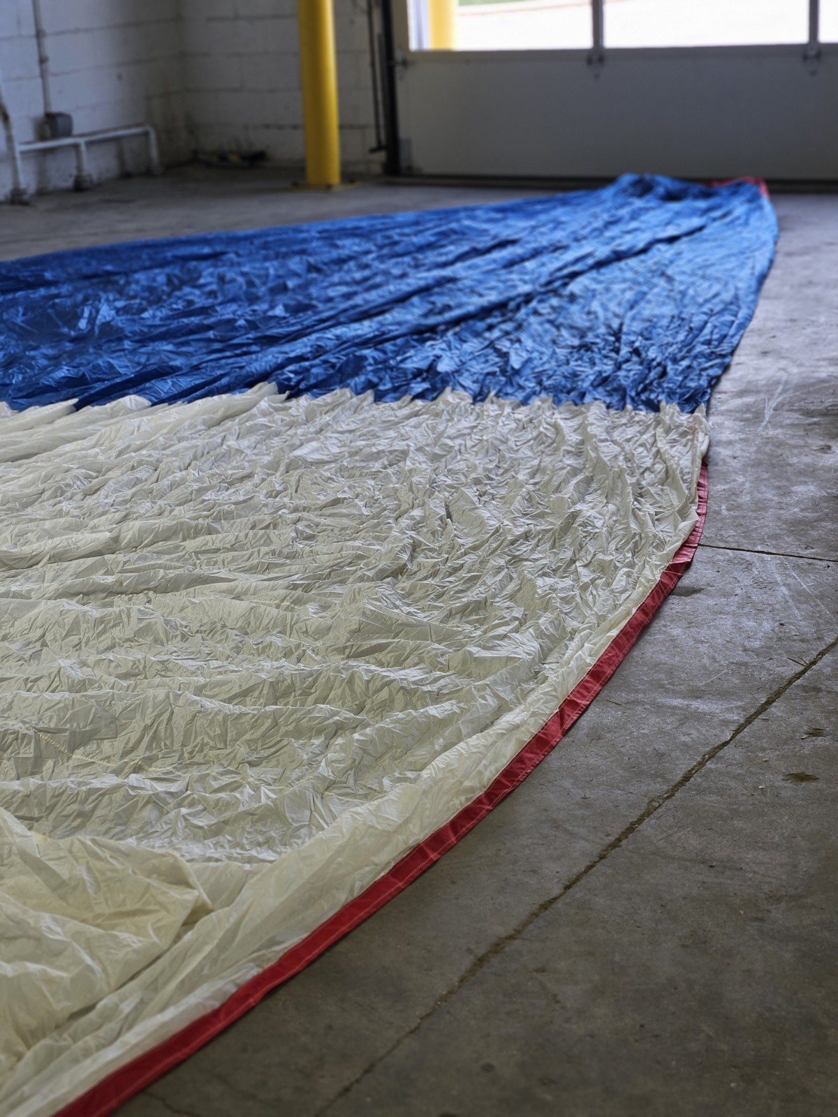 Sailboat, Spinnaker 43 Feet By 25 Feet,Red, White And Blue. Sailboat, Spinnaker 43 Feet By 25 Feet,Red, White And Blue.