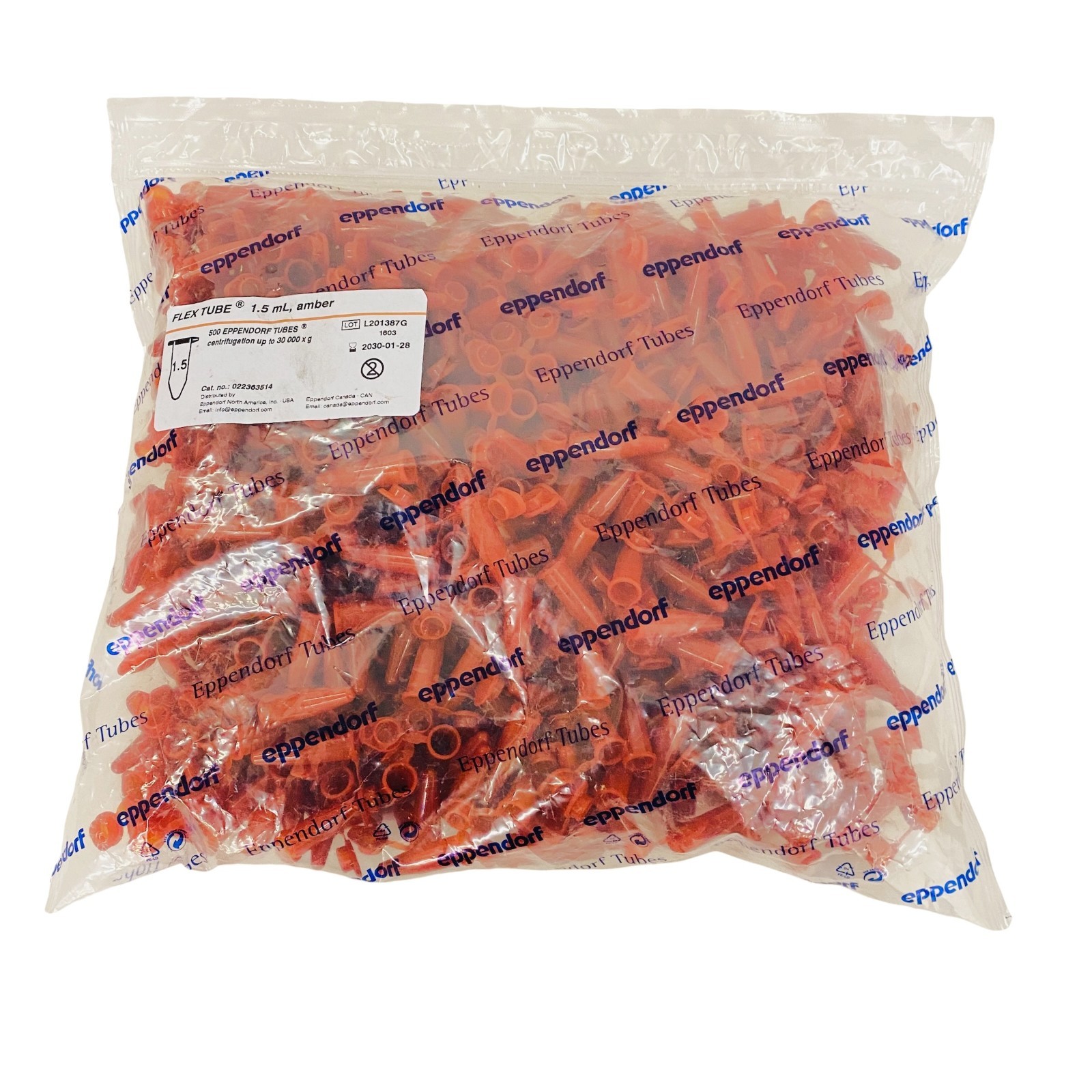 Eppendorf 022363514 Flex Tube 1.5mL Amber Microcentrifuge Tubes Exp 2030, 500 Pc Eppendorf 022363514 Flex Tube 1.5mL Amber Microcentrifuge Tubes Exp 2030, 500 Pc
