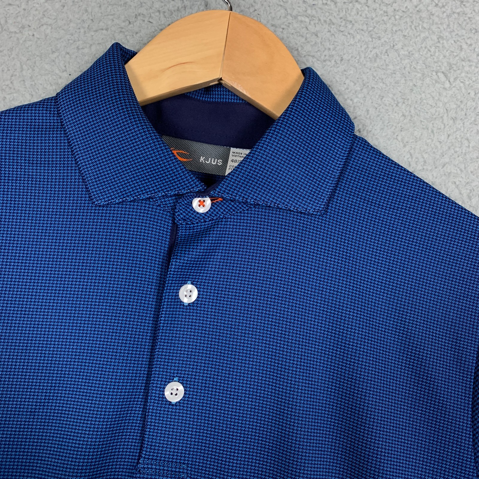 KJUS Ashton Polo Shirt Men\'s 48/S Clear Lake/Atlanta Blue Comfort Golf UPF 50+ KJUS Ashton Polo Shirt Men\'s 48/S Clear Lake/Atlanta Blue Comfort Golf UPF 50+
