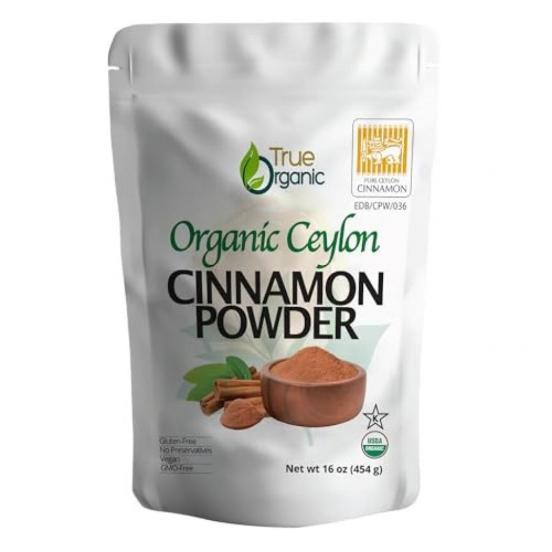 True Organic Ceylon Cinnamon Powder, 1 lb, Premium Grade, Gluten Free True Organic Ceylon Cinnamon Powder, 1 lb, Premium Grade, Gluten Free