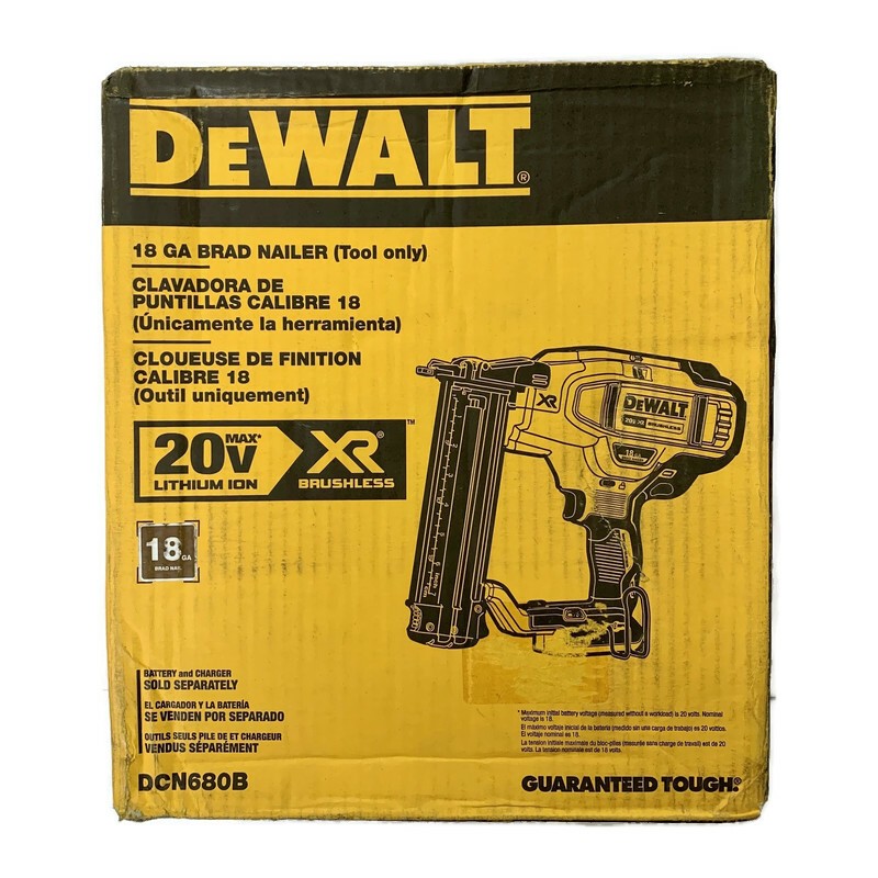 DEWALT DCN680B 20V MAX XR 20-Volt Li-Ion 18-GA Cordless Brad Nailer TOOL ONLY