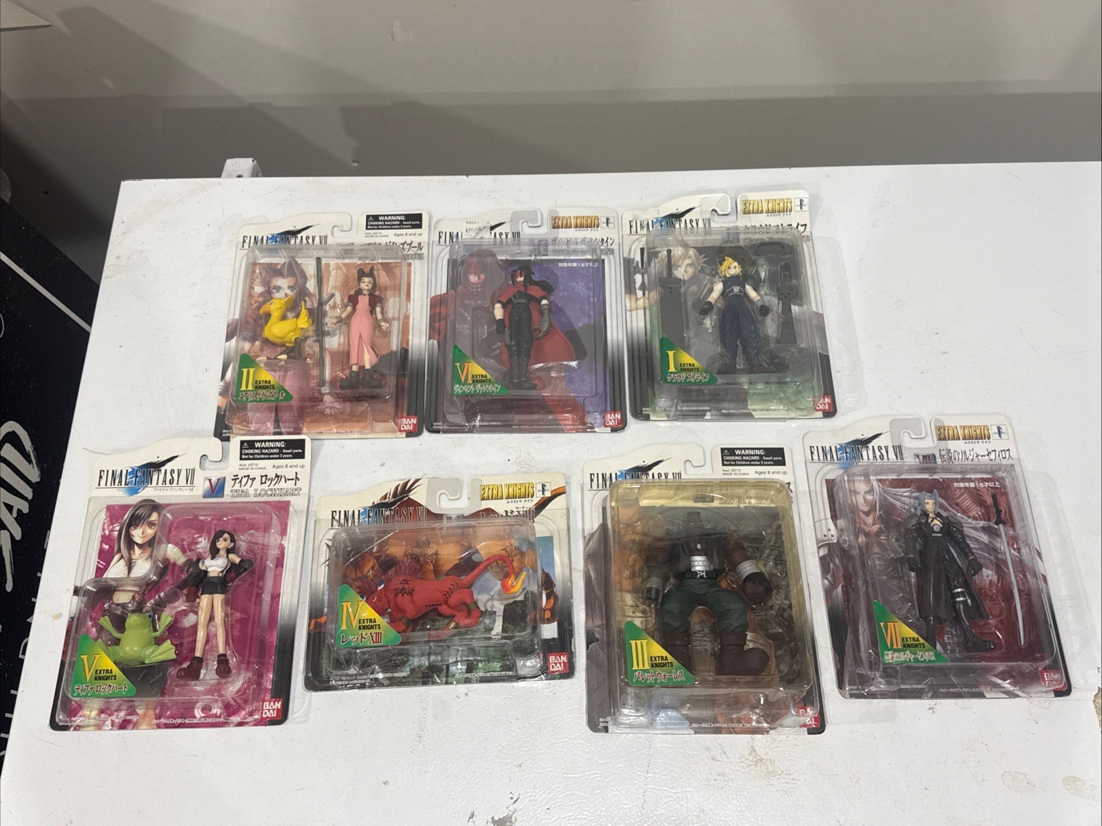 Final Fantasy Bandai 1997 VII Extra Knights Figures 1-7 full set COMPLETE RARE Final Fantasy Bandai 1997 VII Extra Knights Figures 1-7 full set COMPLETE RARE