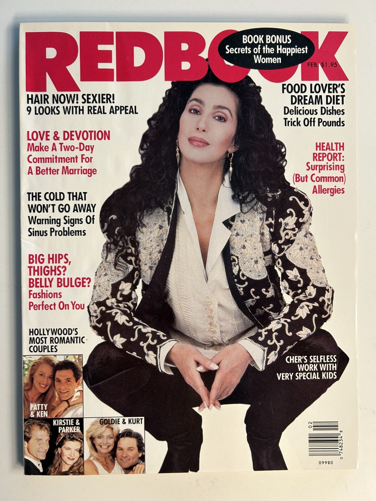 CHER on cover FEBRUARY 1991 Redbook Magazine - Article Inside CHER on cover FEBRUARY 1991 Redbook Magazine - Article Inside