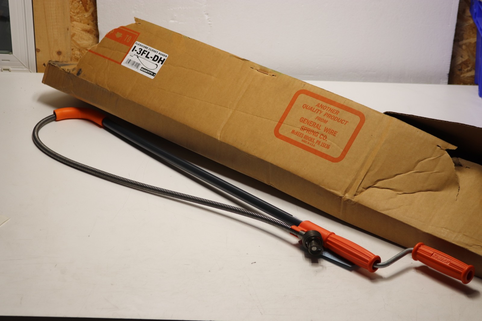 General Wire 3ft Flexicore Closet Auger I-3FL-DH General Wire 3ft Flexicore Closet Auger I-3FL-DH