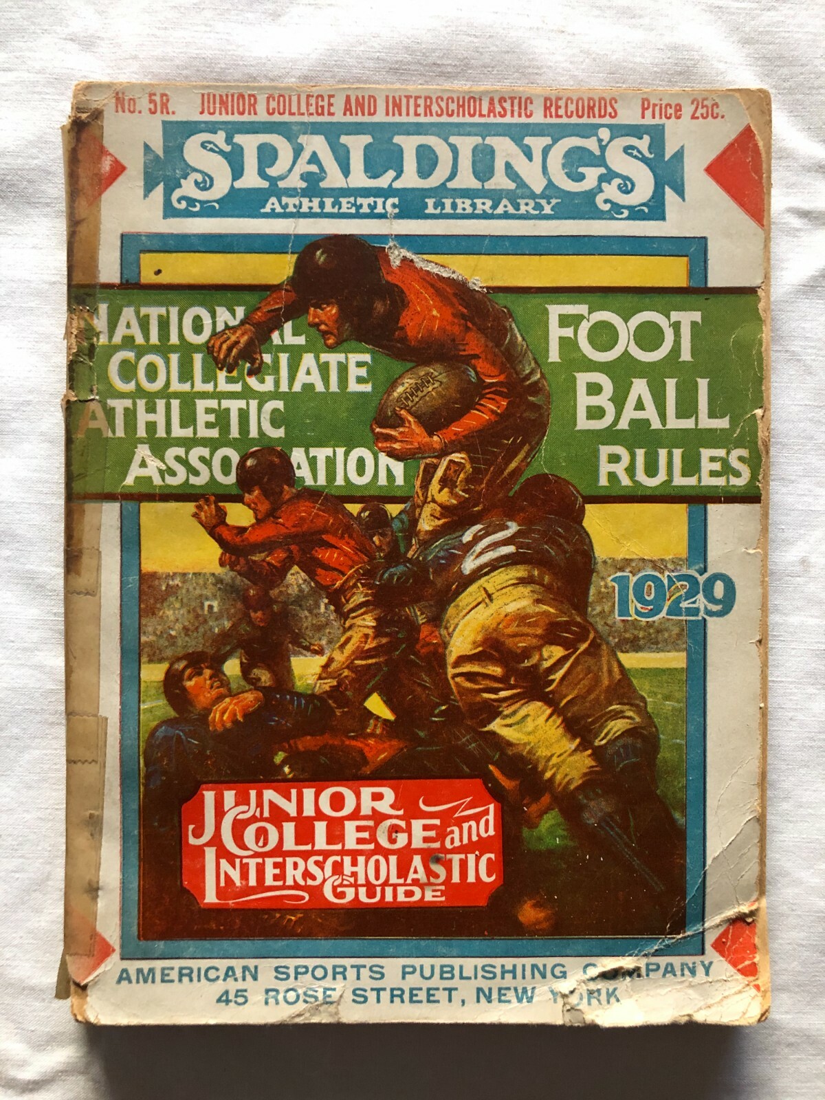 Spalding\'s NCAA Football Guide & Rules, 1929-JC & Interscholastic Guide, Records Spalding\'s NCAA Football Guide & Rules, 1929-JC & Interscholastic Guide, Records