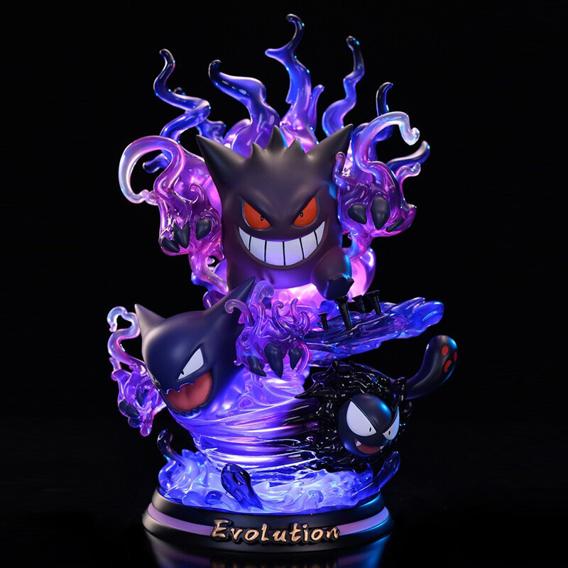 Pokemon Collectible Figure Luminous Gengar Haunter Gastly Evolution Pokemon Collectible Figure Luminous Gengar Haunter Gastly Evolution