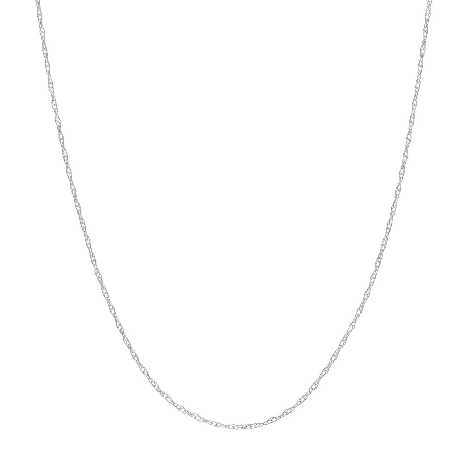 0.6mm Open Dainty Twisted Rope Chain Necklace Real Solid 14K Real White Gold 0.6mm Open Dainty Twisted Rope Chain Necklace Real Solid 14K Real White Gold