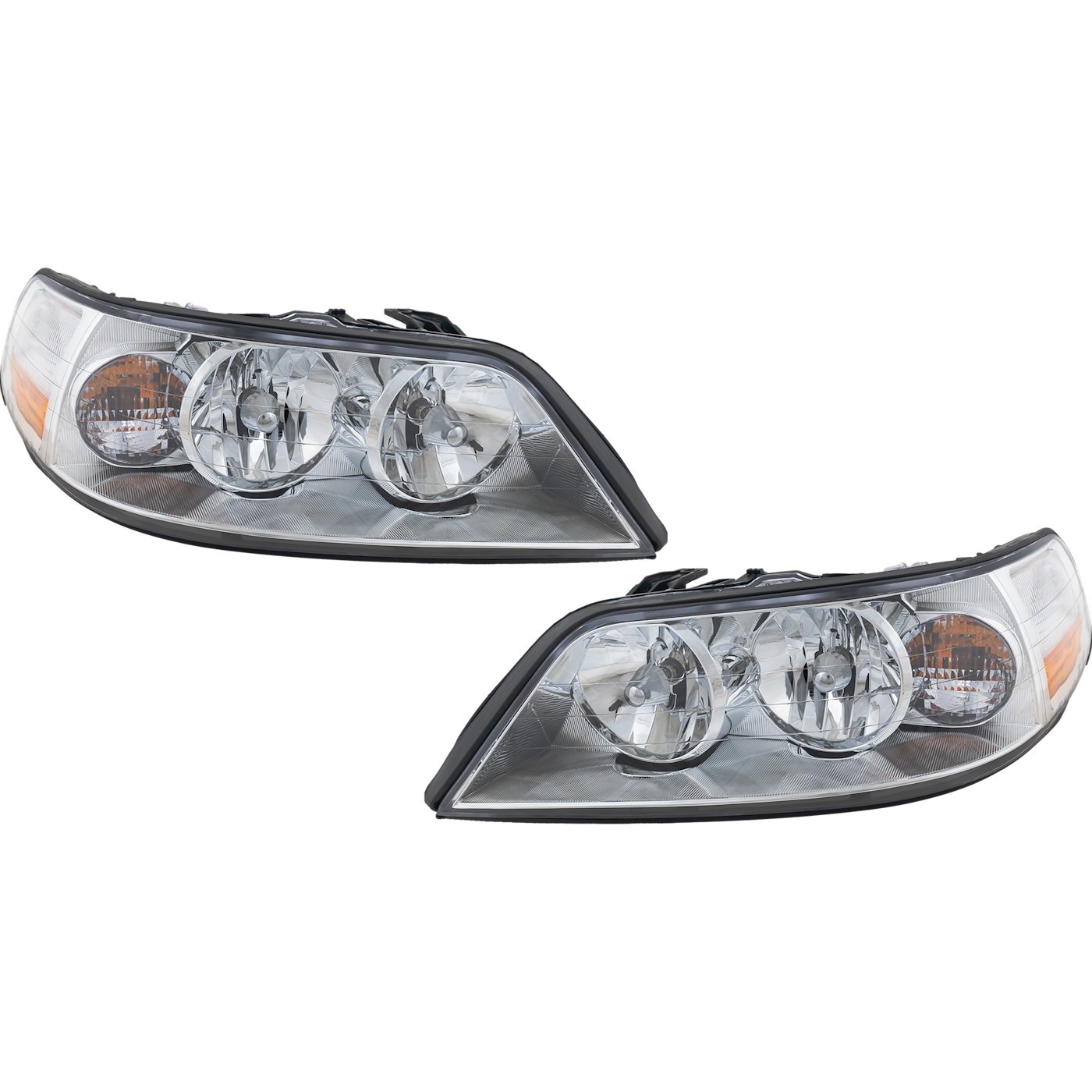 Halogen Headlight Set For 2003-2004 Lincoln Town Car Driver and Passenger Side