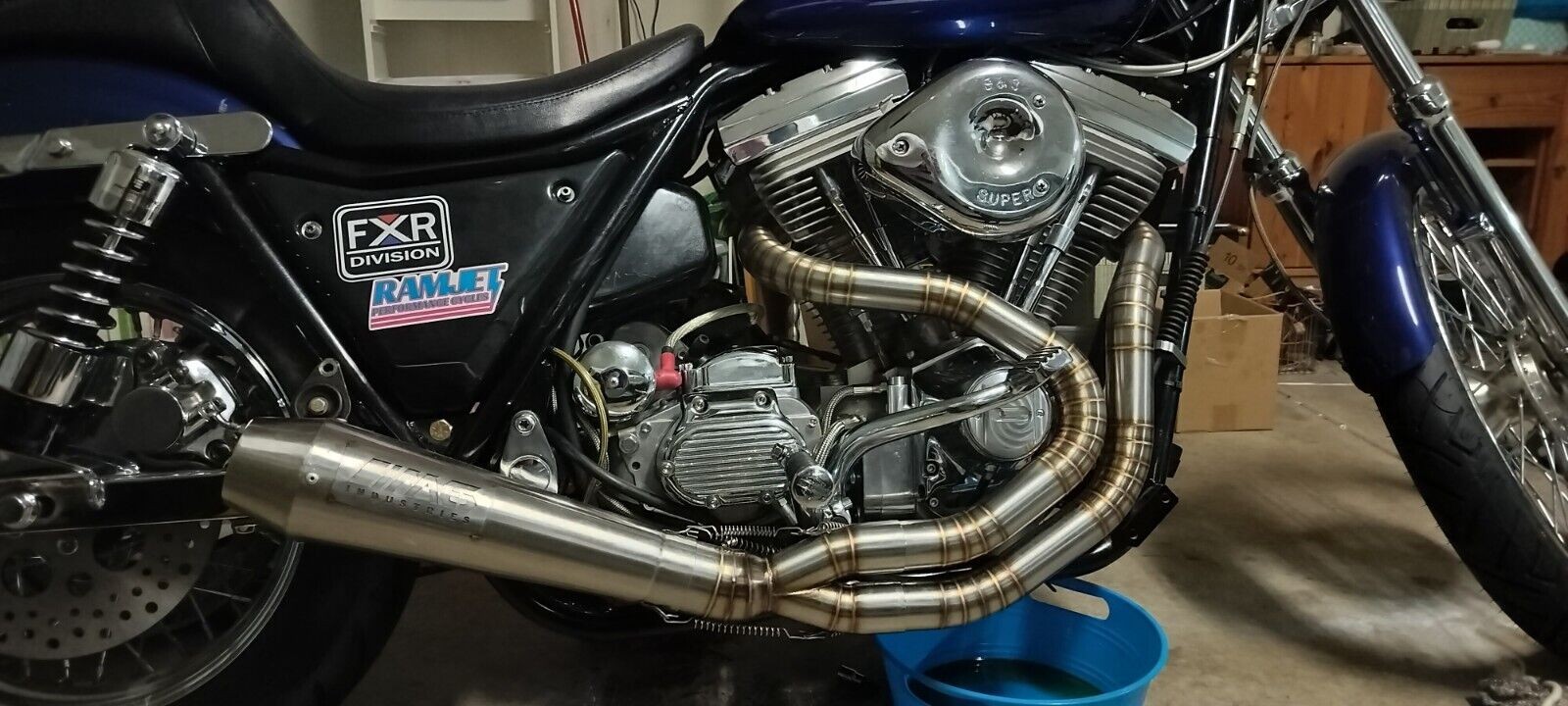 Harley FXR Dyna 1984-2017 Custom 2-1 Stainless Exhaust