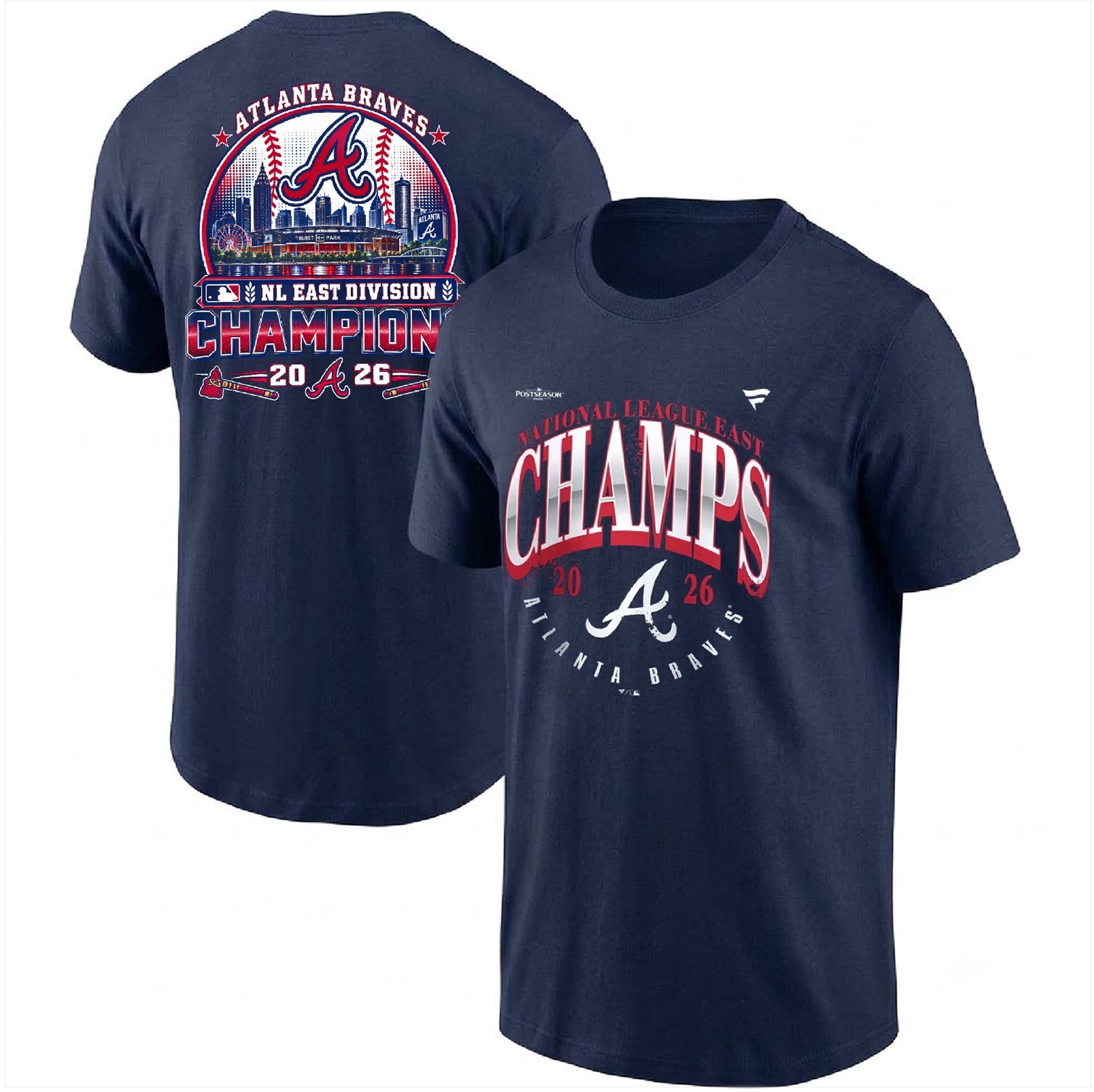 Atlanta Braves 2026 National League East Division Champions TShirt Atlanta Braves 2026 National League East Division Champions TShirt
