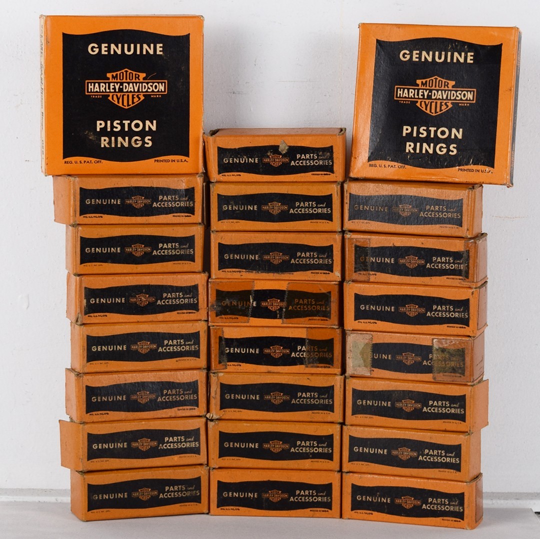 New Old Stock Harley Davidson Motorcycle Piston Rings & Pins - 24 Pieces In All New Old Stock Harley Davidson Motorcycle Piston Rings & Pins - 24 Pieces In All