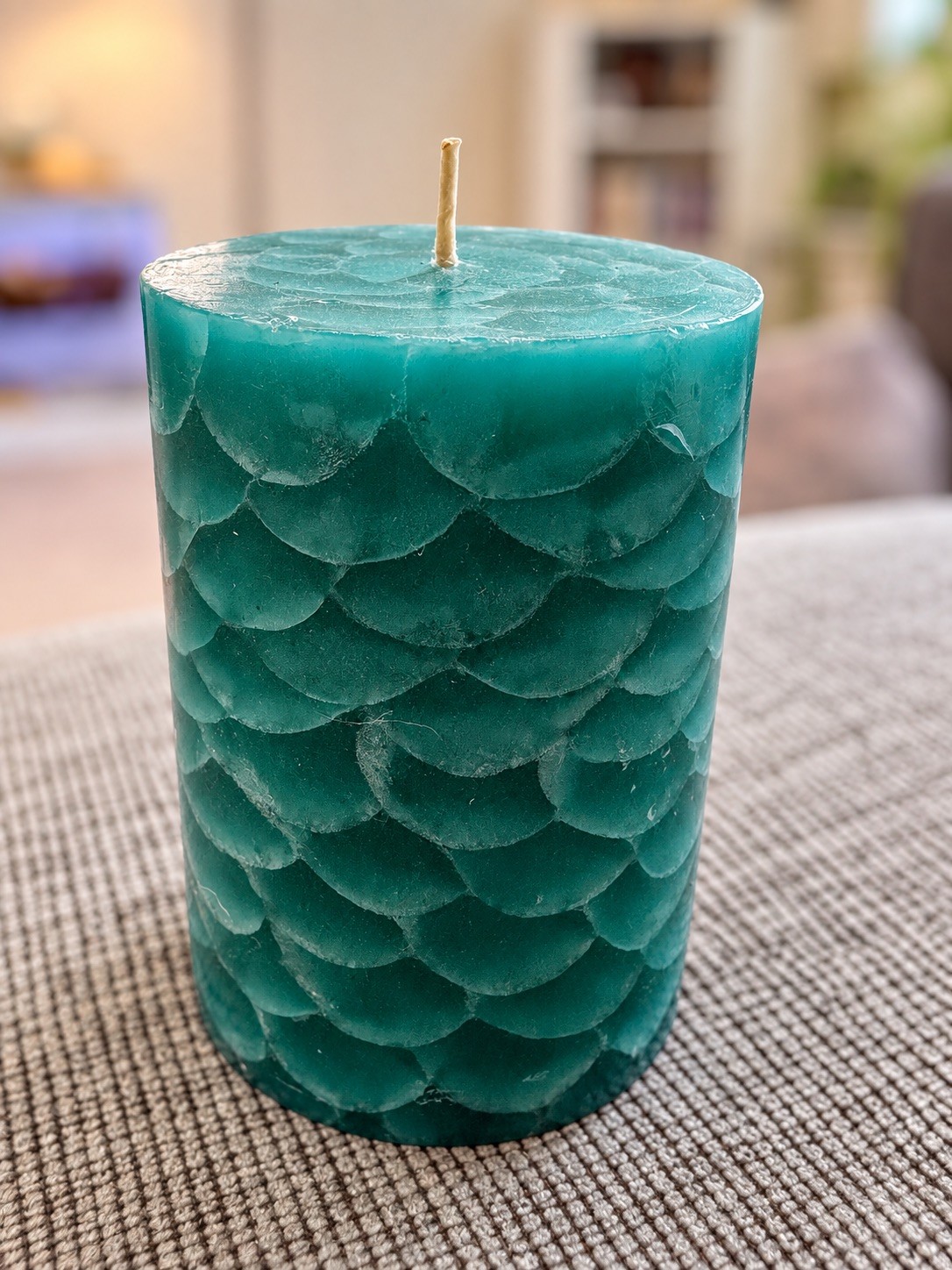 2 New Vintage Pier 1 Morning Breeze Candle Pillar Green 3\ 2 New Vintage Pier 1 Morning Breeze Candle Pillar Green 3\