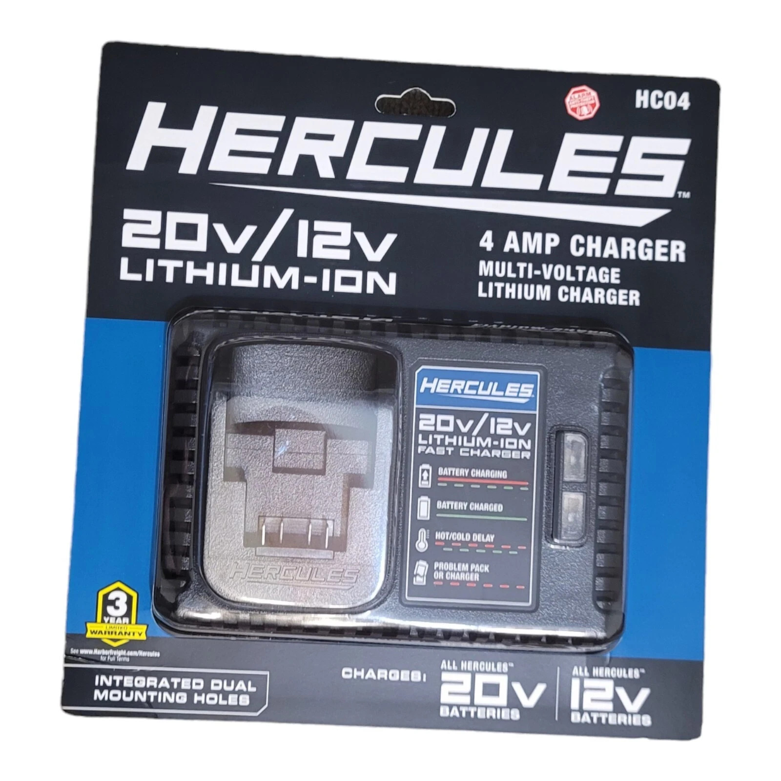 Hercules 20V / 12V Multi Voltage Battery Charger - NEW Hercules 20V / 12V Multi Voltage Battery Charger - NEW