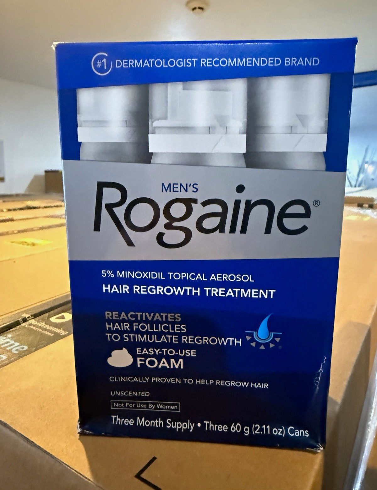 Rogaine Men’s 5% Minoxidil Foam Hair Regrowth, Unscented 3 Month Exp 2027/08 Rogaine Men’s 5% Minoxidil Foam Hair Regrowth, Unscented 3 Month Exp 2027/08
