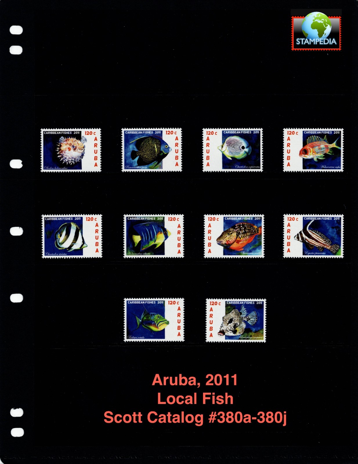 $14.00 Scott Value - 2011 ARUBA Fish Caribbean Sea Tropical Marine CV MNH NH UMM