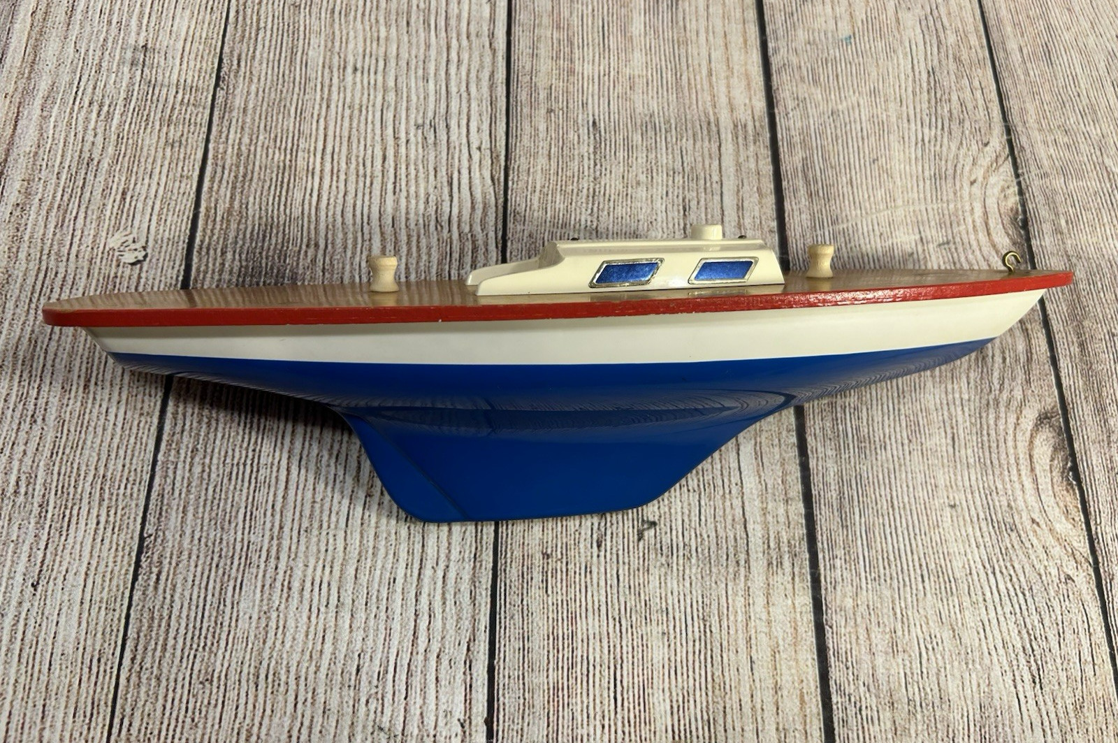 Vintage Seifert-Boot Germany Pond Sailboat Wooden Model Toy Maritime Decor