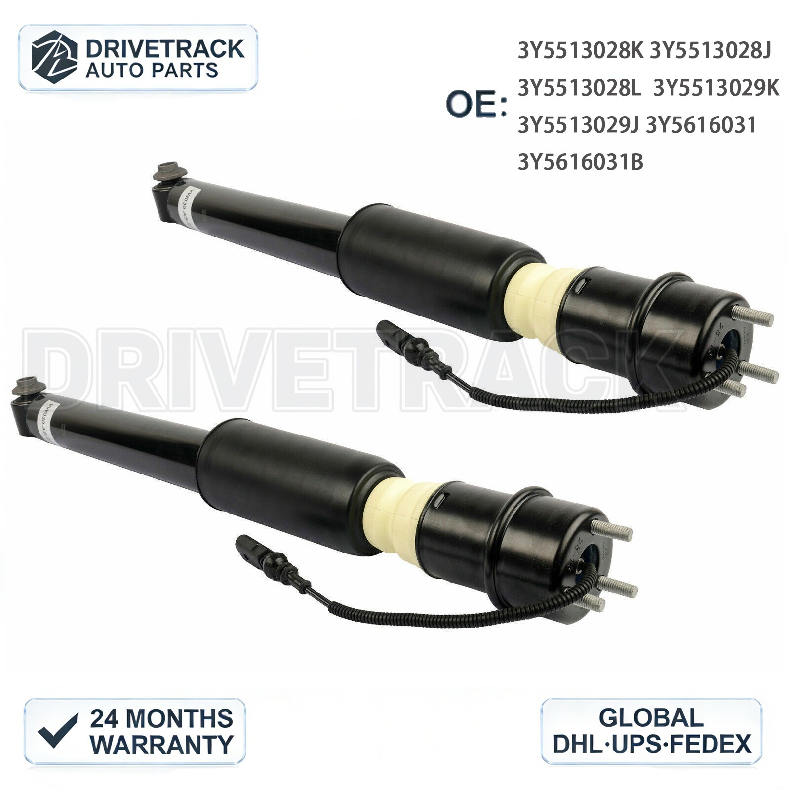 2X Rear Electric Shock Absorber Struts 3Y5513028K Fit Bentley Mulsanne 2010-2015