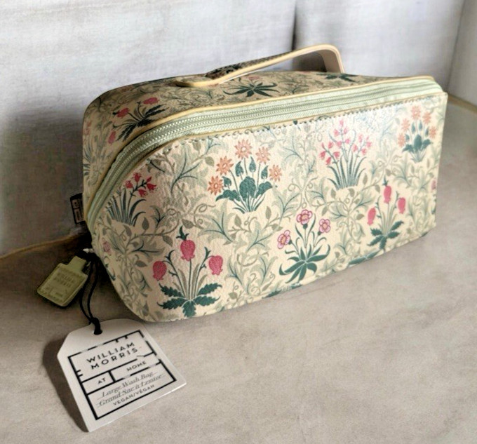 William Morris Celandine Green Beauty Washbag Toiletry Make-Up Bag Travel Bag