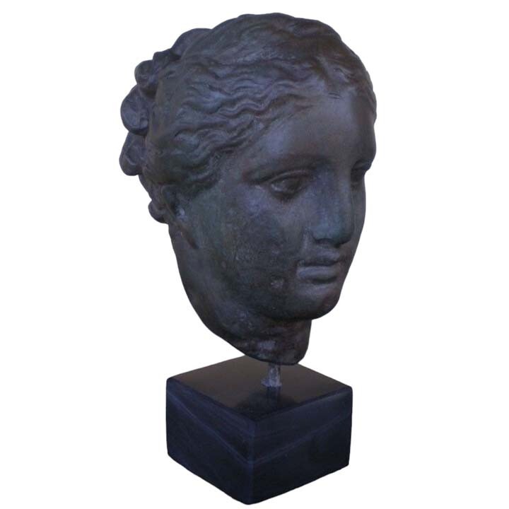 Hygieia head sculpture handmade plaster artifact bronze effect