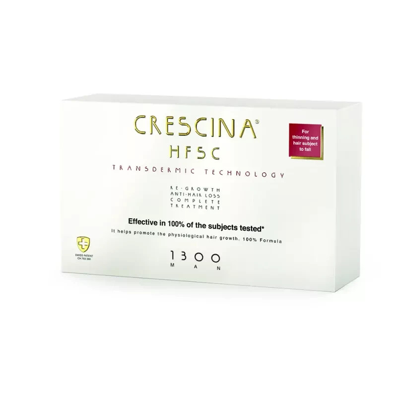 CRESCINA Transdermic HFSC 100% Complete Treatment 1300 Man (10+10 vials)