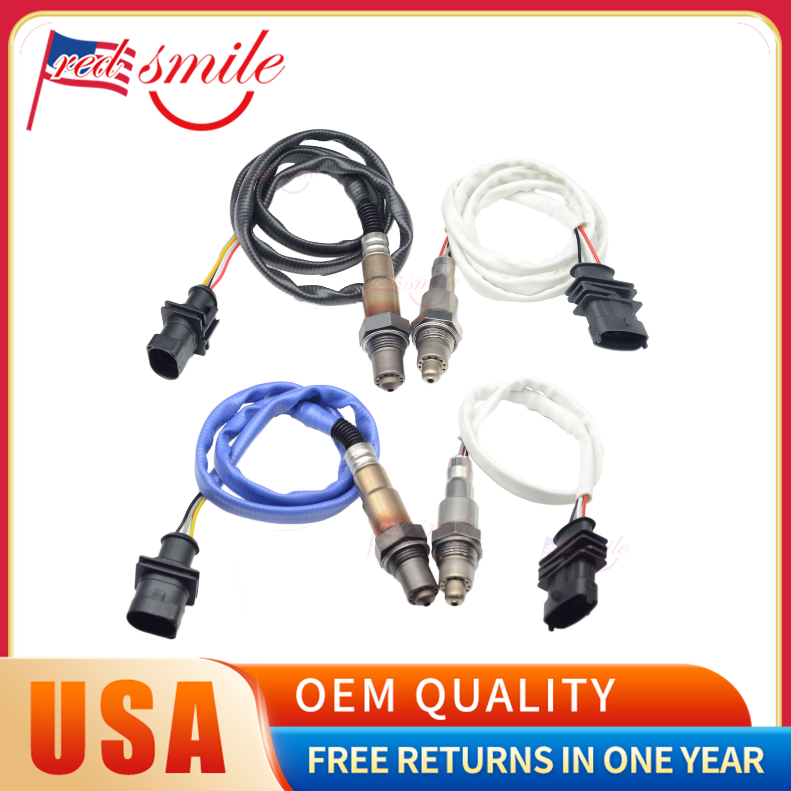 4X Oxygen Sensor OEM for Maserati Ghibli Quattroporte 2014-2017 3.0L V6 Turbo