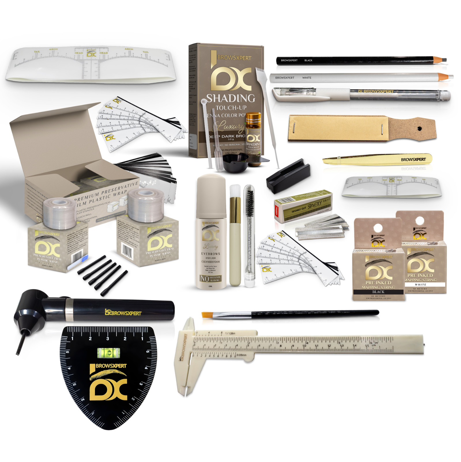 BROWSXPERT Master Brow Starter Bundle - Deep Dark Brown Henna, Mixer & Tools BROWSXPERT Master Brow Starter Bundle - Deep Dark Brown Henna, Mixer & Tools