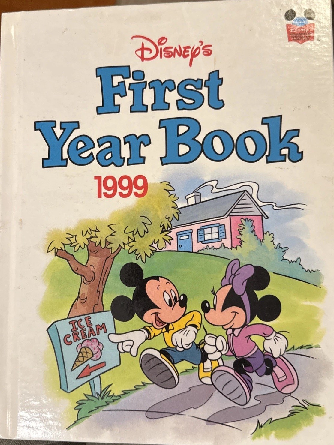 Disney’s First Year Book 1999 Grolier Hardcover Mickey Minnie Mouse Disney’s First Year Book 1999 Grolier Hardcover Mickey Minnie Mouse