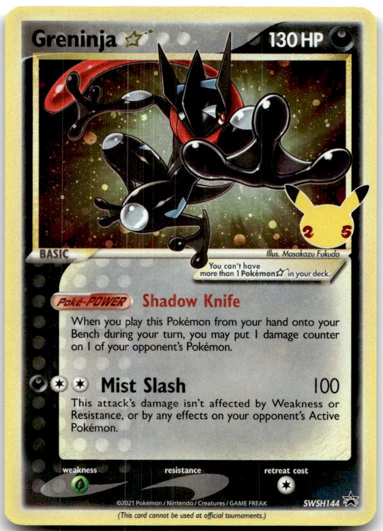 Greninja Star SWSH144 Holo Promo Sword & Shield Promo Pokemon Near Mint Greninja Star SWSH144 Holo Promo Sword & Shield Promo Pokemon Near Mint