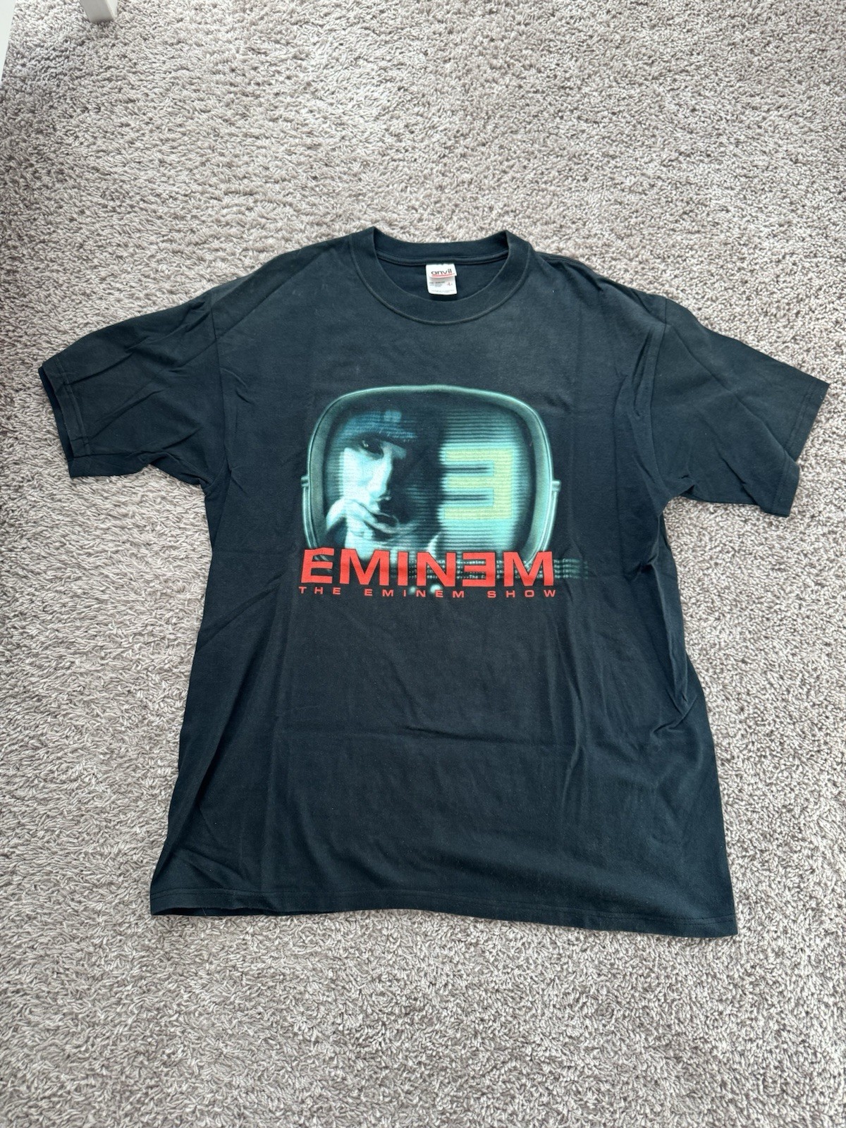 Vintage 2002 Eminem The Eminem Show Black T-Shirt Size L 100% Cotton Vintage 2002 Eminem The Eminem Show Black T-Shirt Size L 100% Cotton