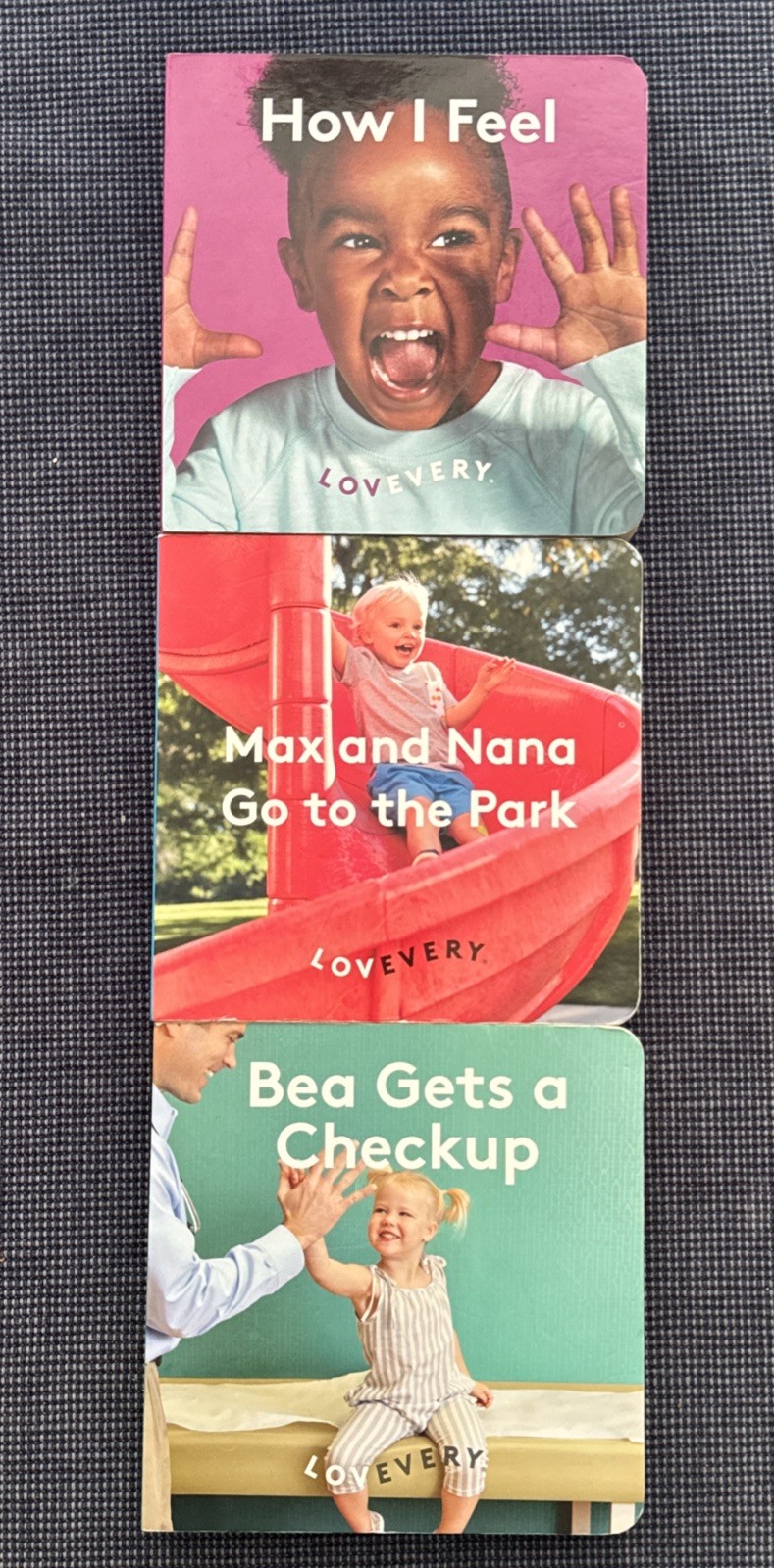 Lovevery Board Books Lot of 3 How I Feel Max and Nana Bea\'s Check up Lovevery Board Books Lot of 3 How I Feel Max and Nana Bea\'s Check up