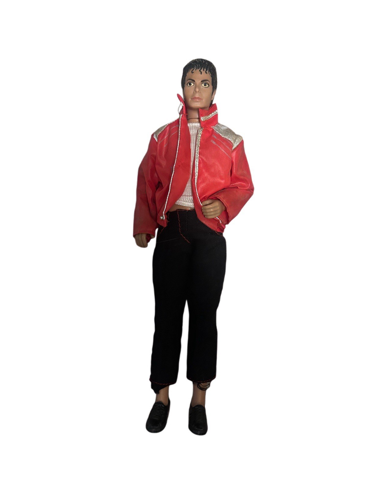 Vintage 1987 Michael Jackson Thriller Doll Figure Red Jacket Outfit Collectible Vintage 1987 Michael Jackson Thriller Doll Figure Red Jacket Outfit Collectible