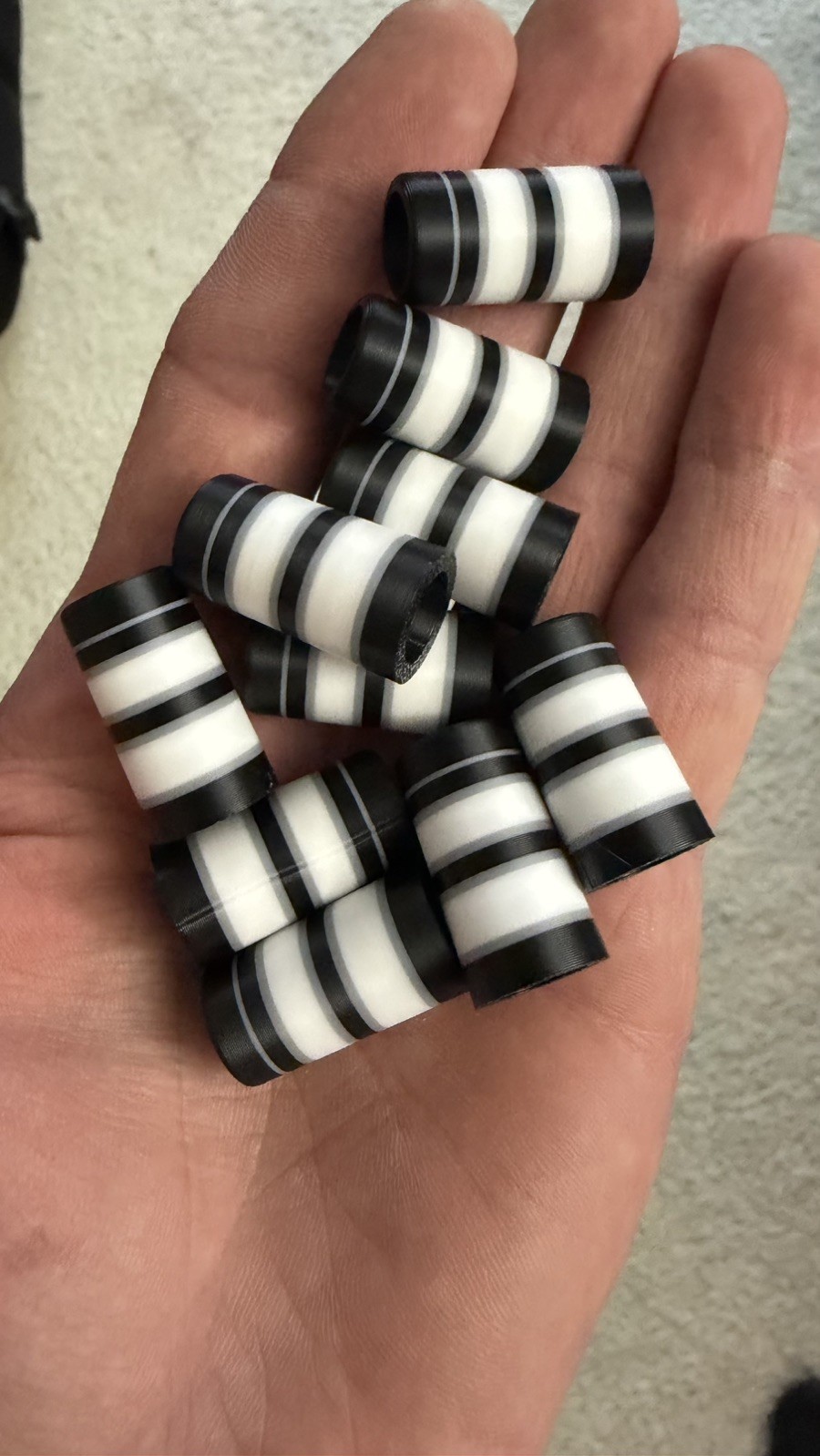 (10) Custom Golf Iron Ferrules black, white, grey (10) Custom Golf Iron Ferrules black, white, grey
